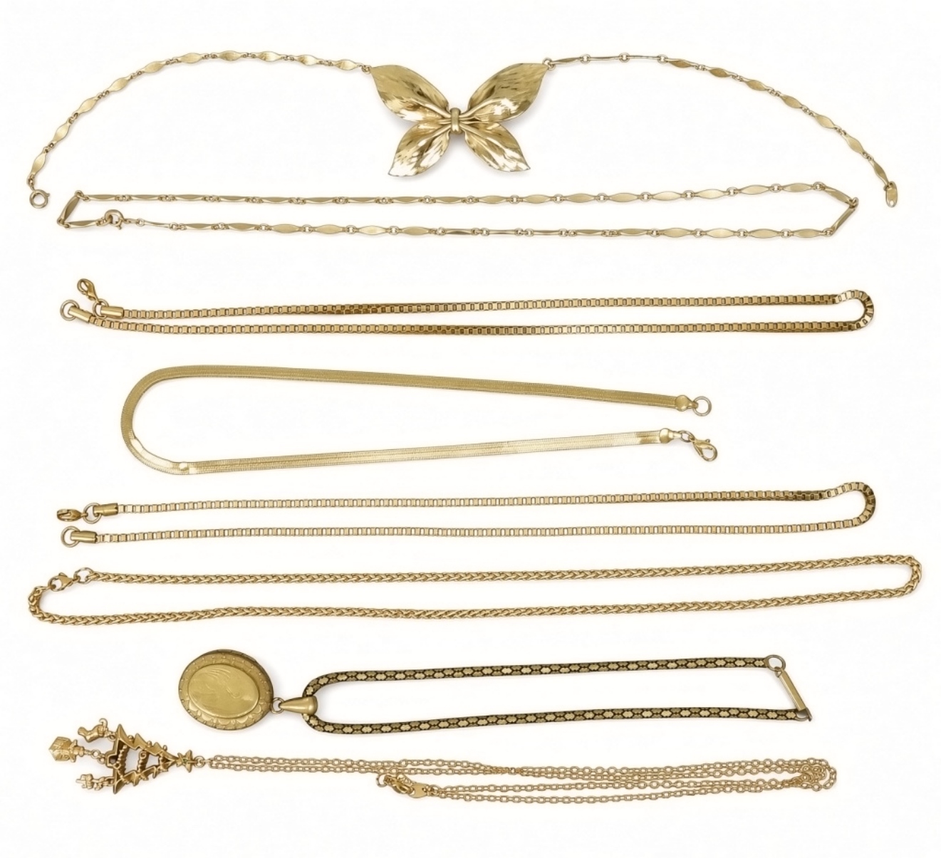 Gold-Tone Necklace Lot - 8 Pieces