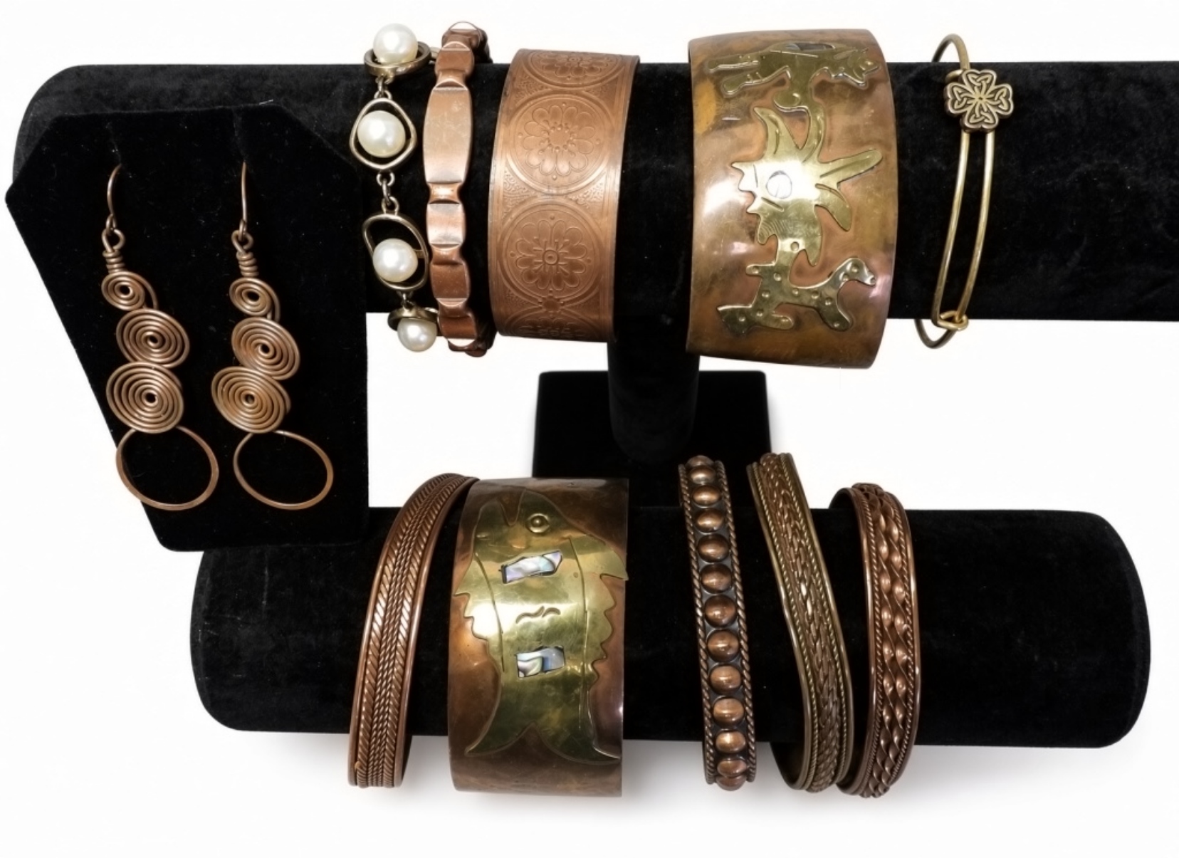 Copper-Tone Mixed Jewelry Lot