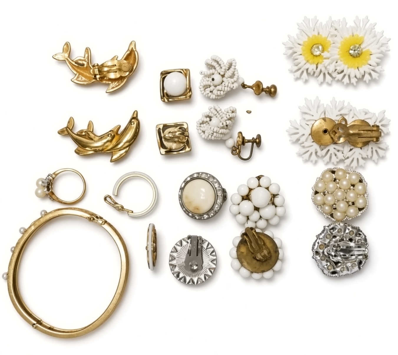 Mixed Beaded & Gold -Tone Jewelry Lot