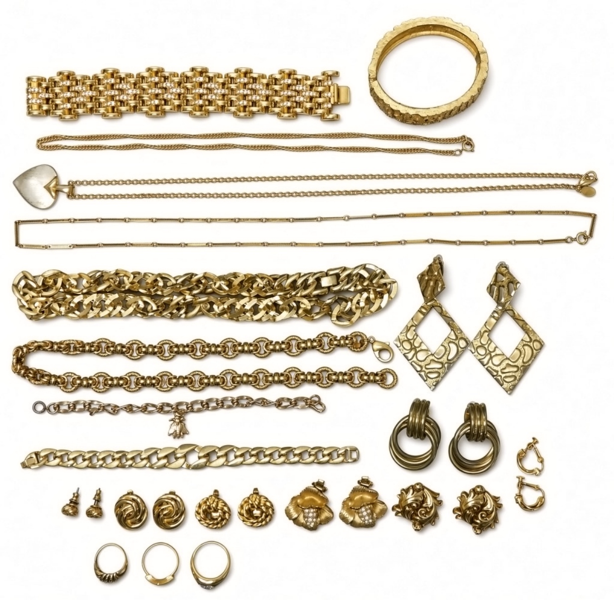 Gold-Tone Mixed Costume Lot 20 Piece