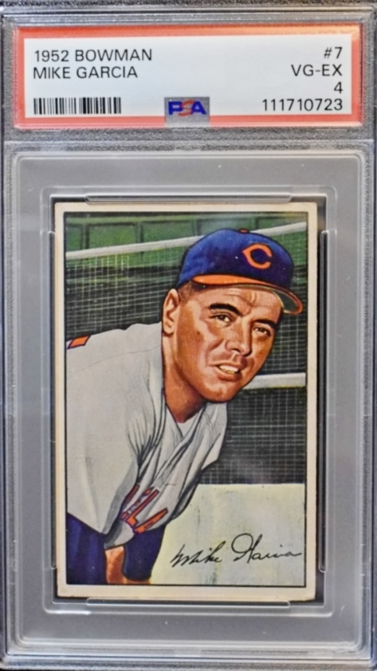 1952 Bowman Mike Garcia #7 PSA 4