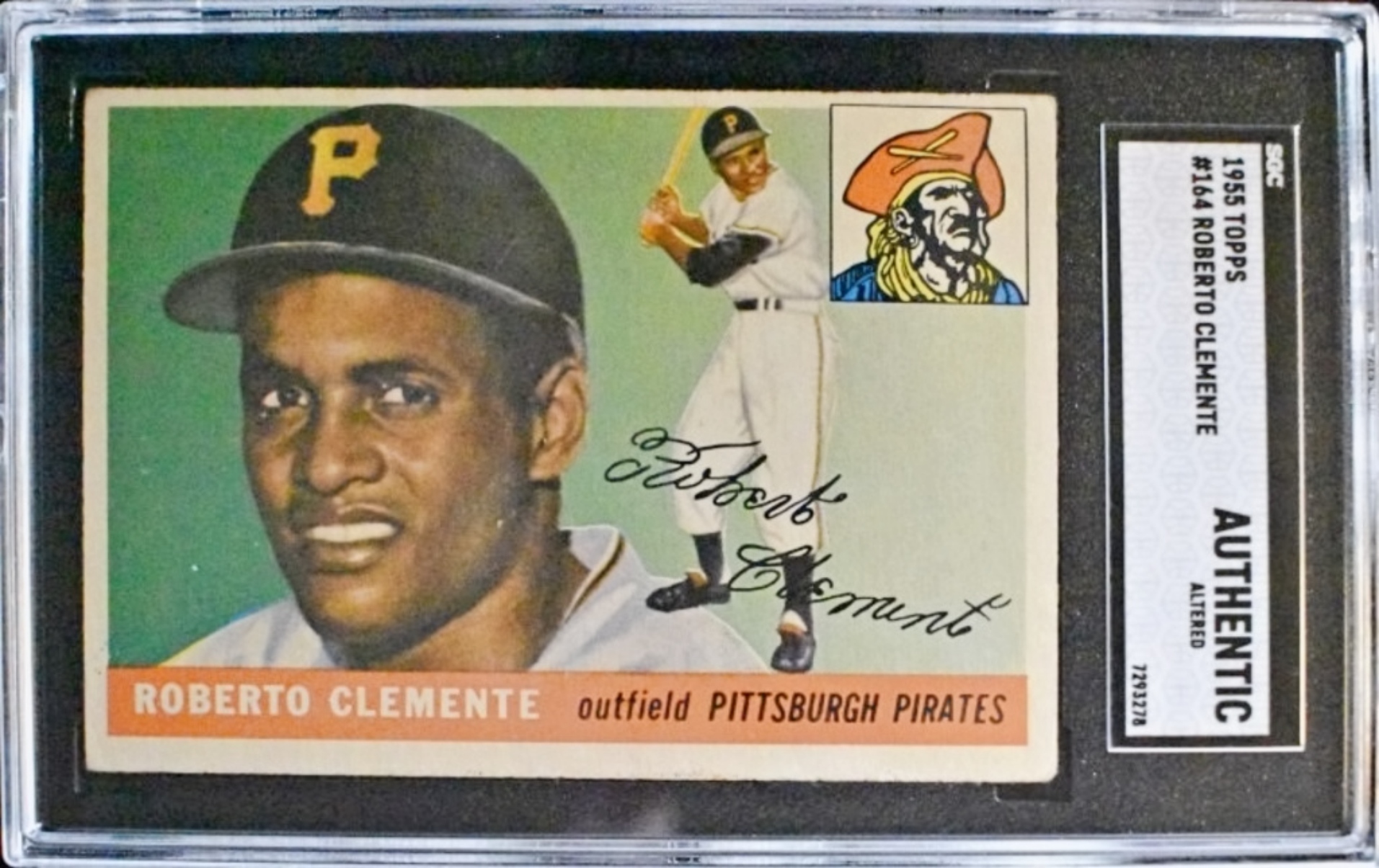 1955 Topps #164 Clemente ROOKIE SGC Auth