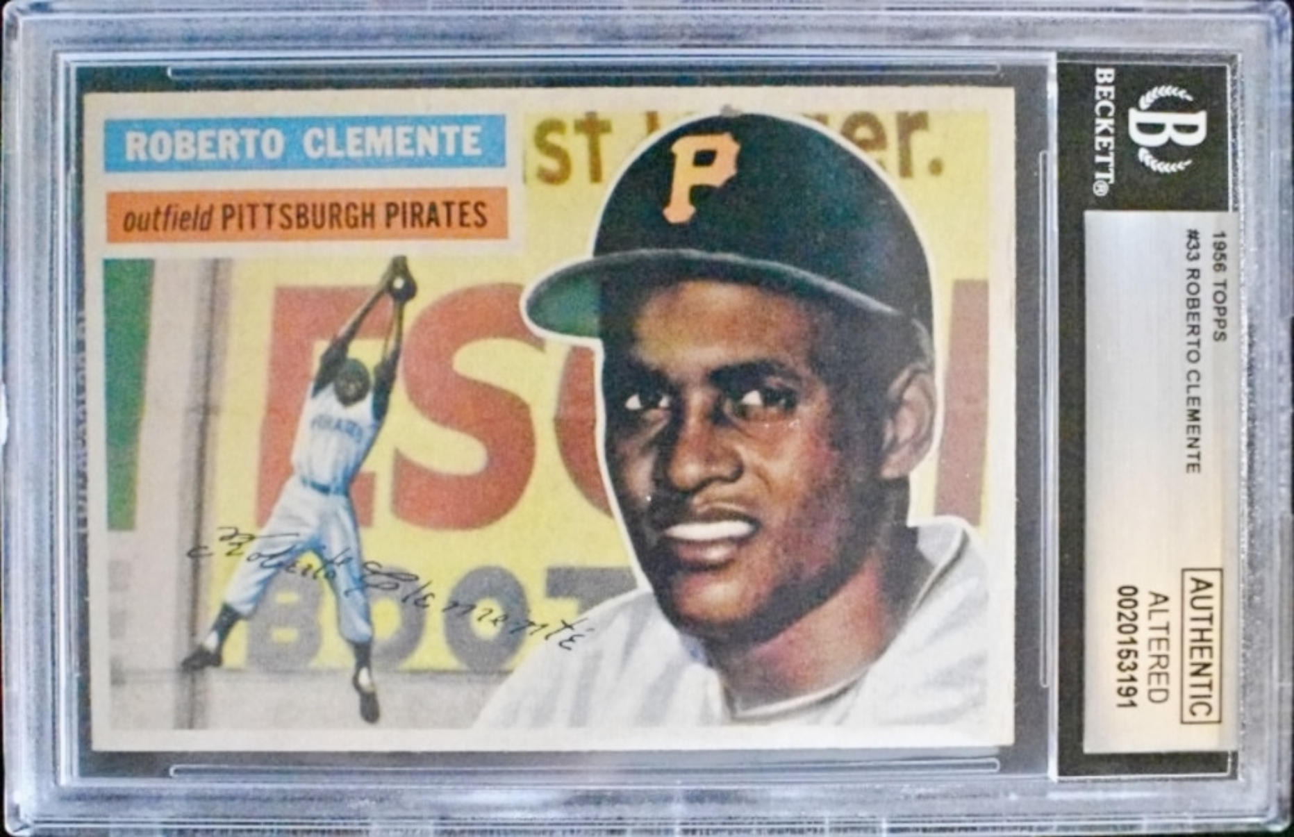 1956 Topps #33 Clemente Beckett Auth