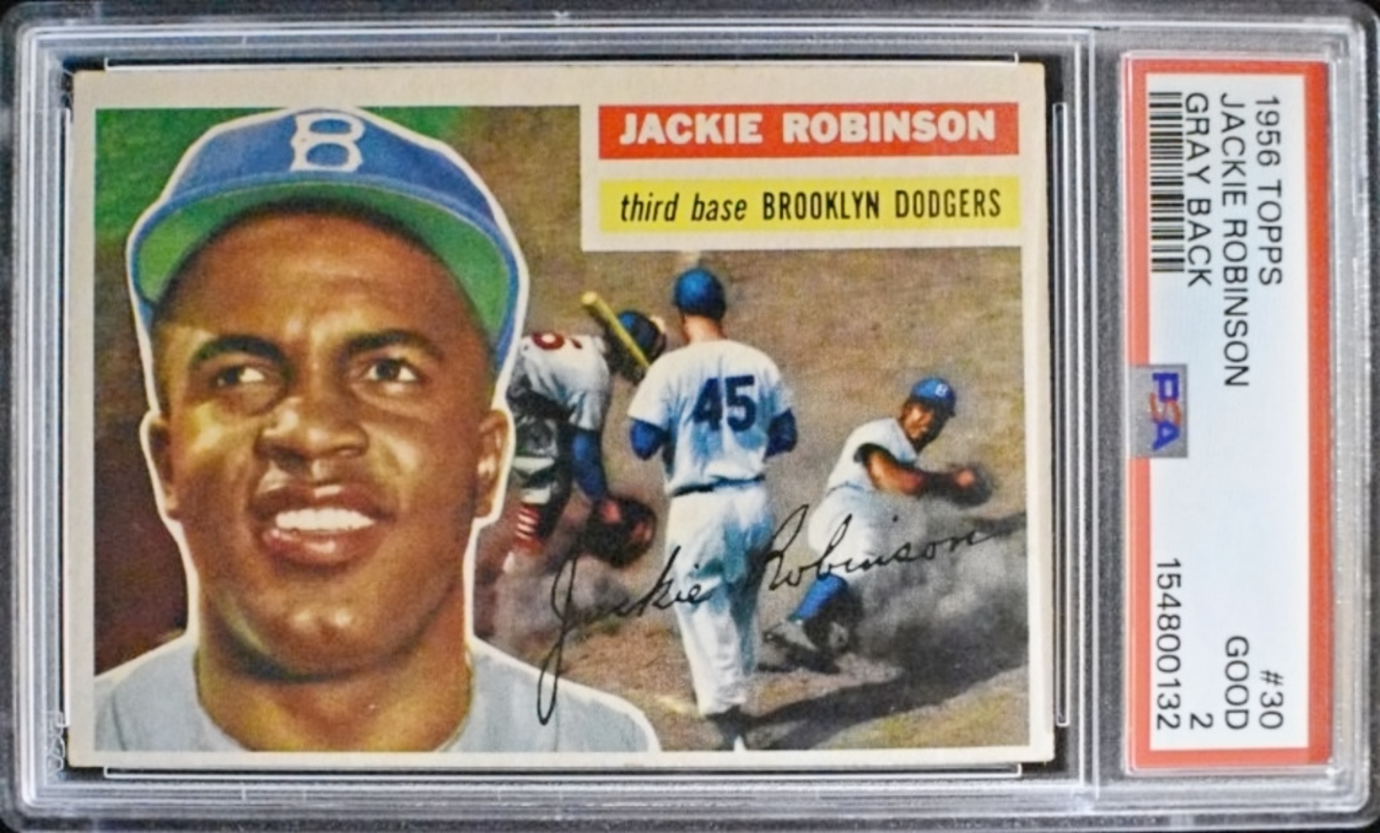 1956 Topps #30 Jackie Robinson PSA 2