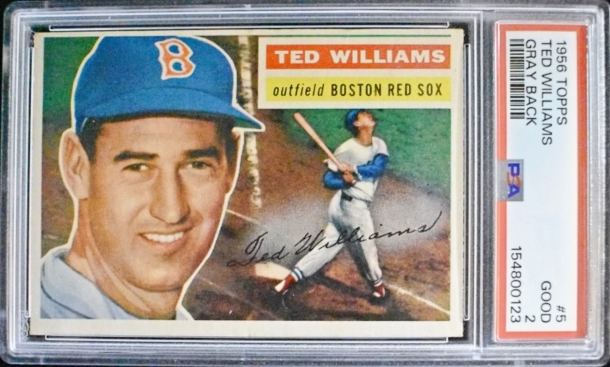 1956 Topps #5 Ted Williams PSA 2