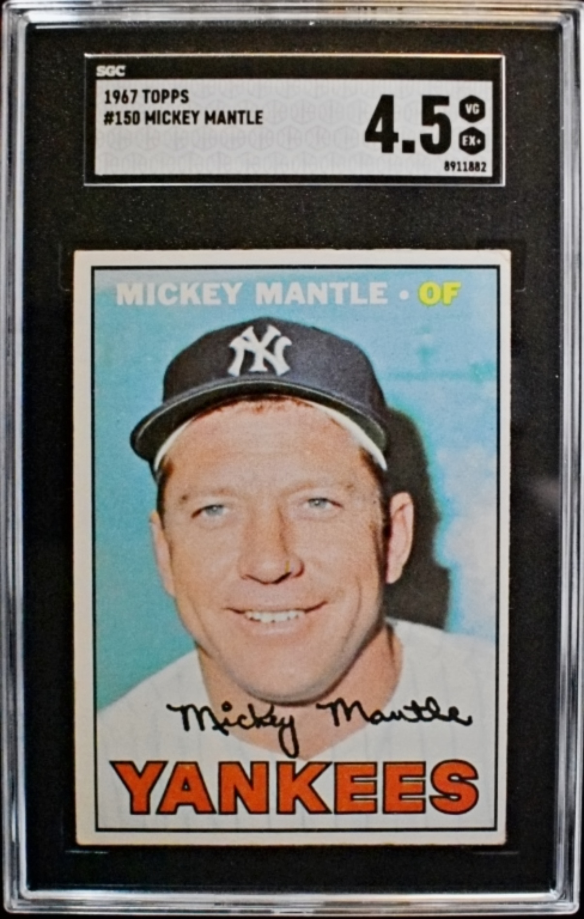 1967 Topps #150 Mickey Mantle SGC 4.5