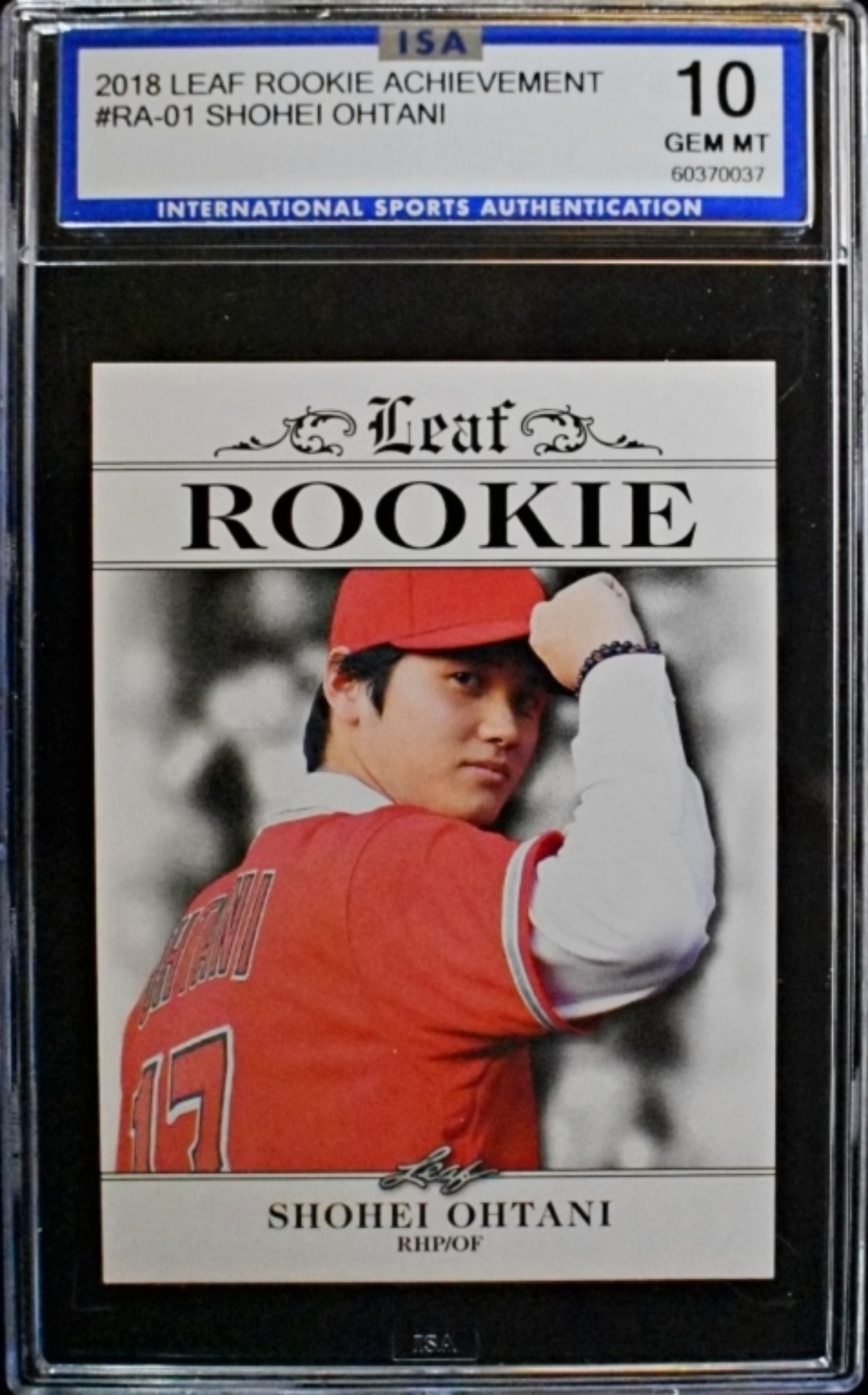 2018 Leaf Rookie #RA-01 Shohei Ohtani ISA 10