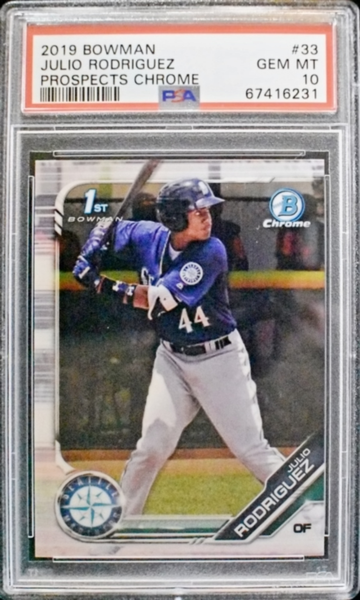 2019 Bowman Julio Rodriguez Rookie PSA 10