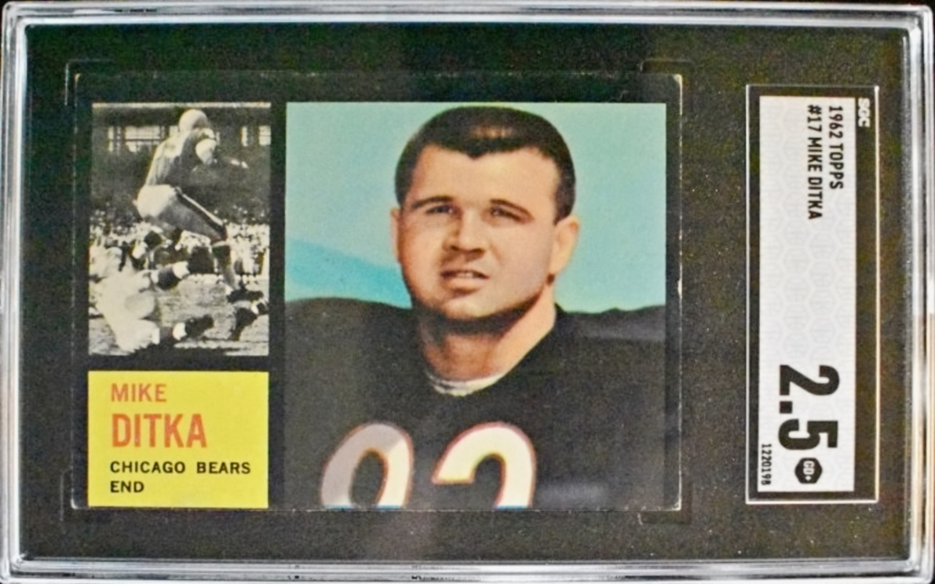 1962 Topps #17 Mike Ditka Rookie SGC 2.5
