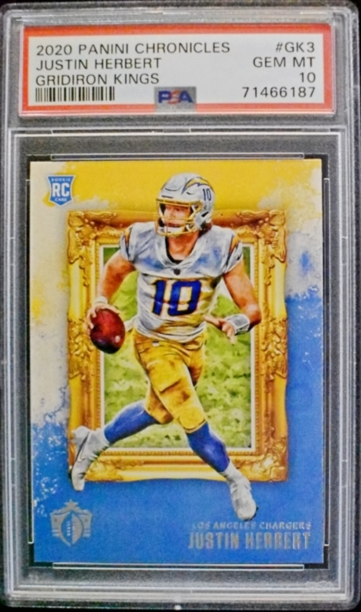 2020 Panini Chronicles Justin Herbert PSA 10