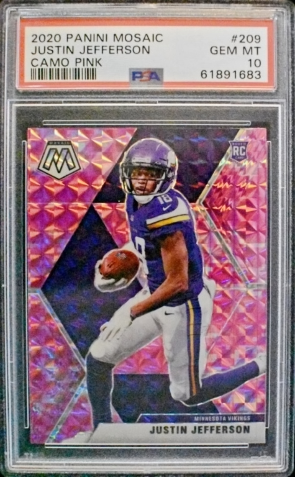 2020 Panini Mosaic Justin Jefferson PSA 10