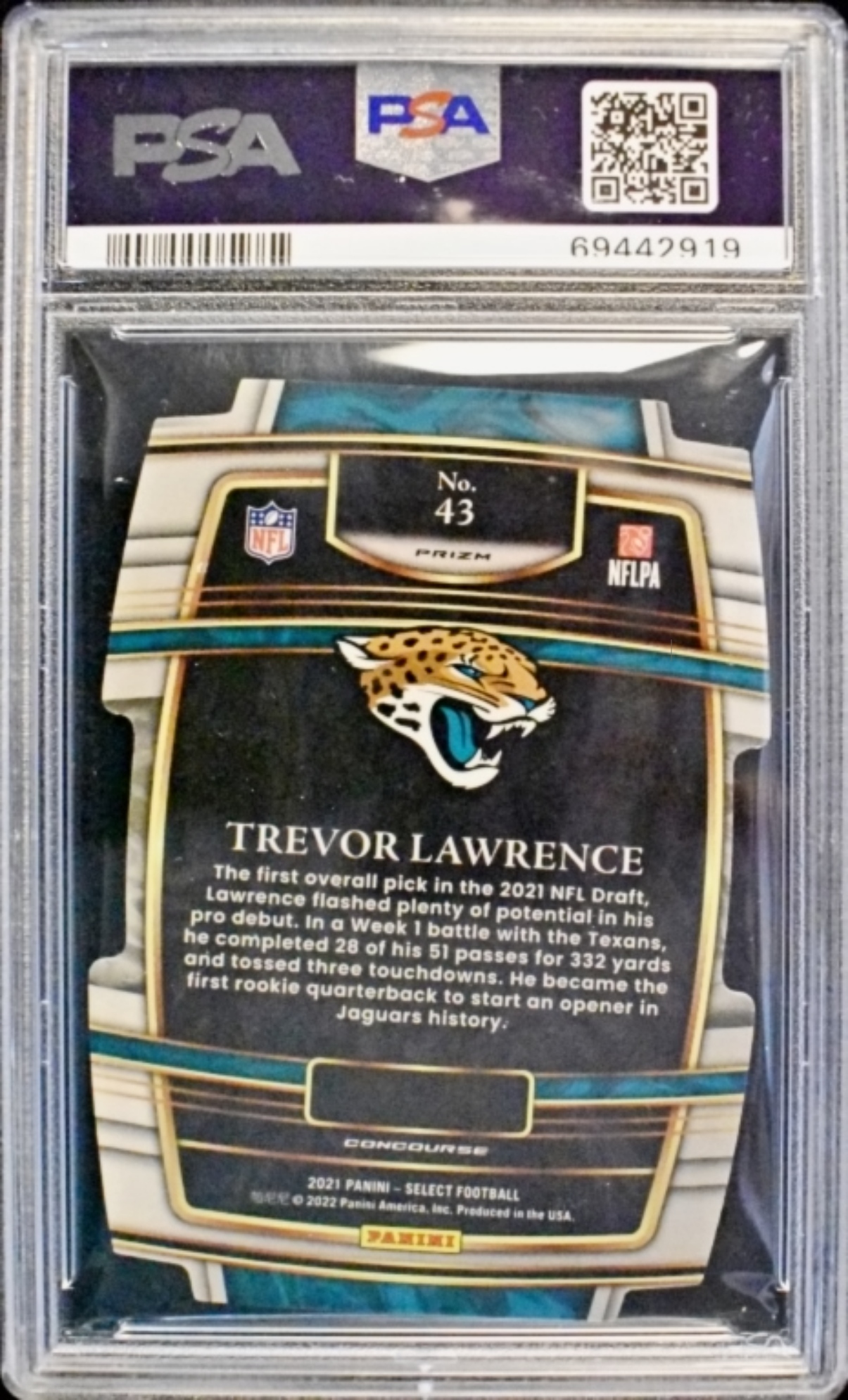 2021 Select Trevor Lawrence PSA 10