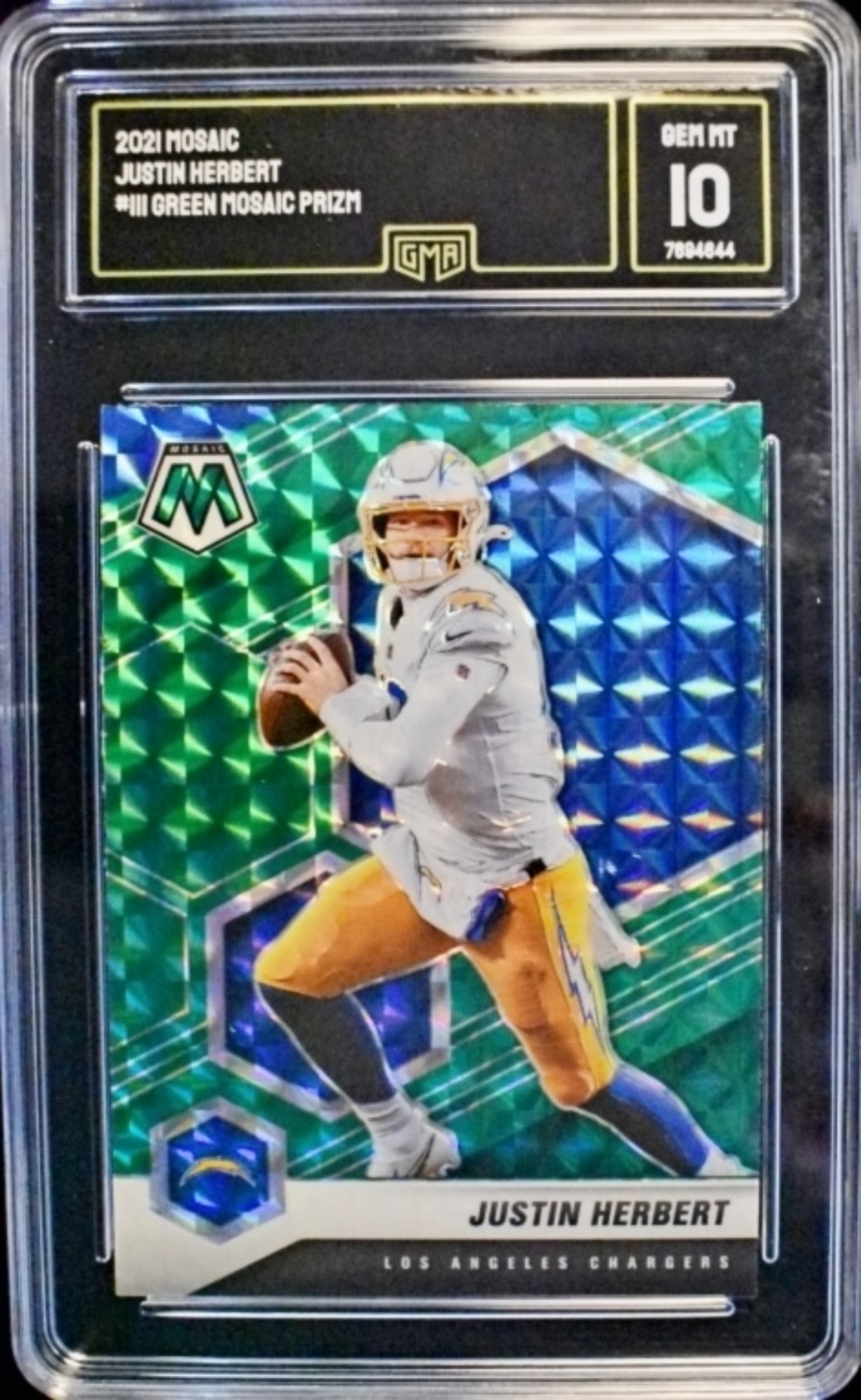2021 Mosaic Justin Herbert GMA GEM-MT
