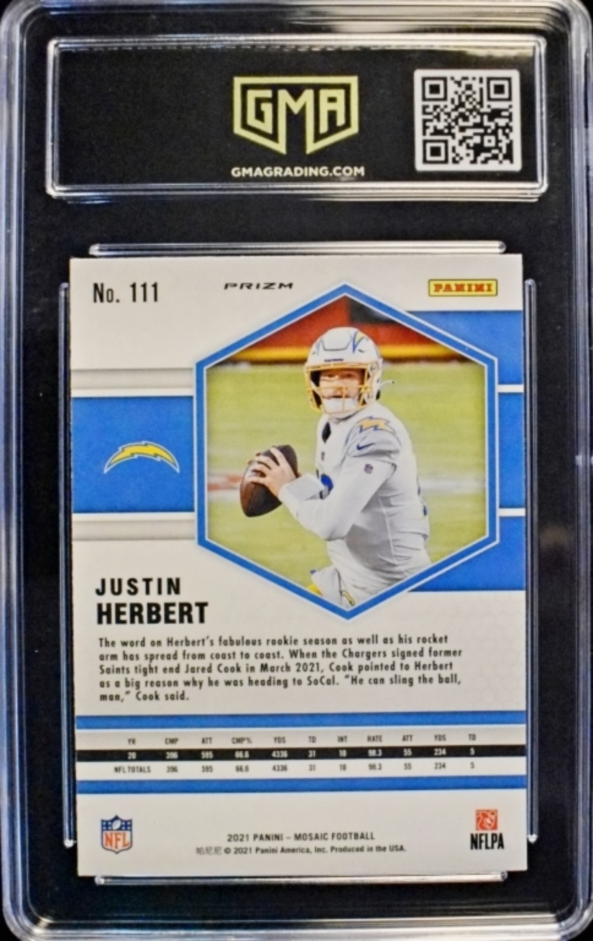 2021 Mosaic Justin Herbert GMA GEM-MT
