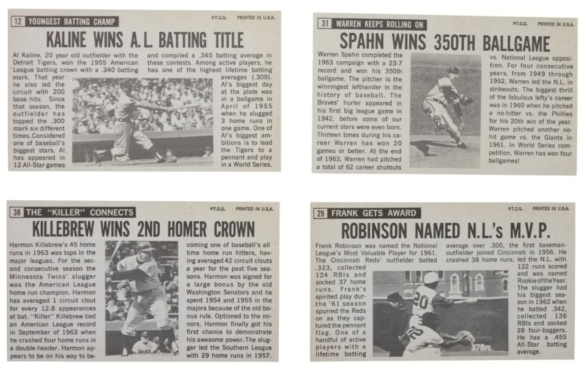 4-1964 Topps Giant's Star Card Lot