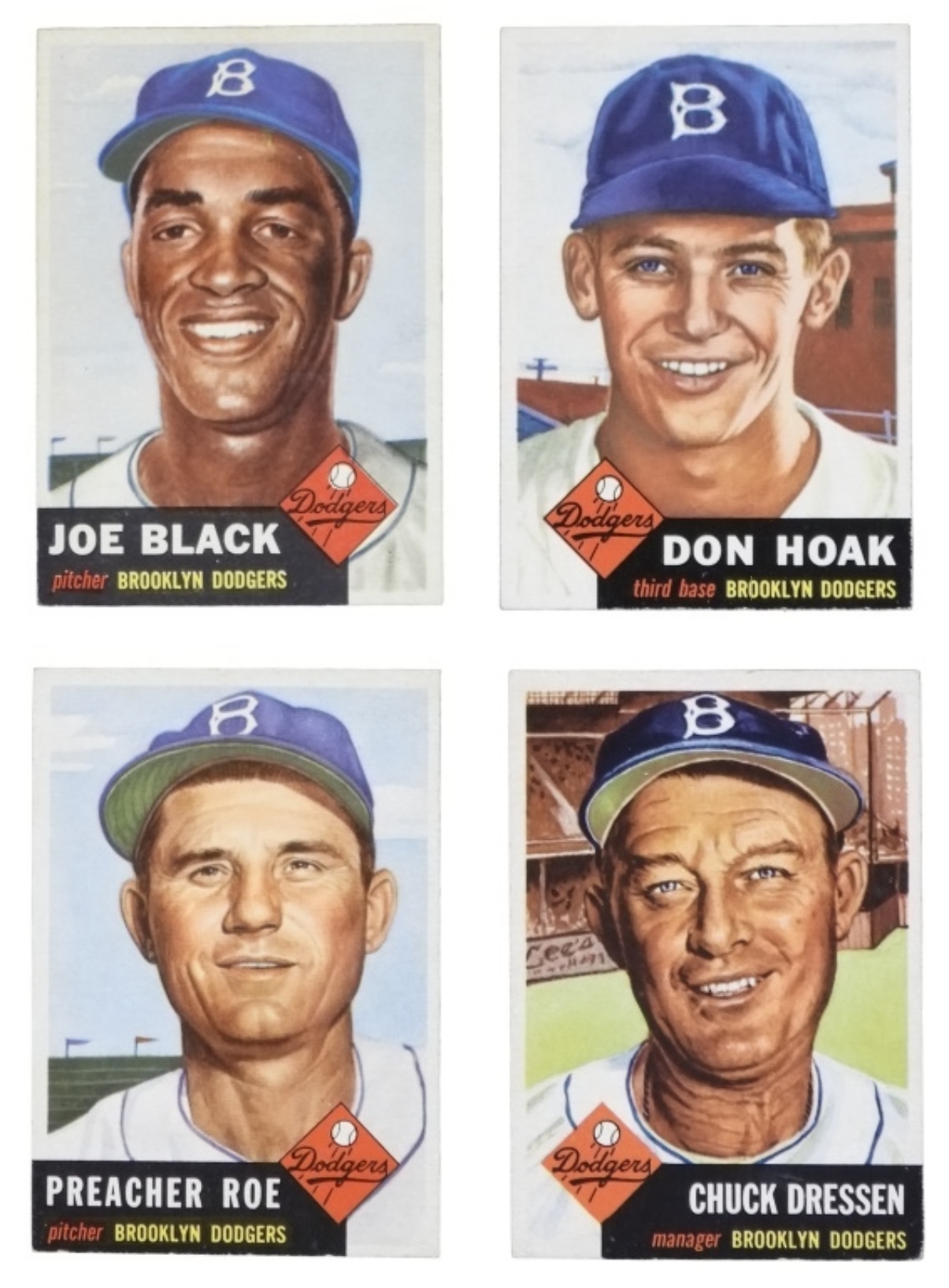 (4) 1953 Topps Baseball Cards