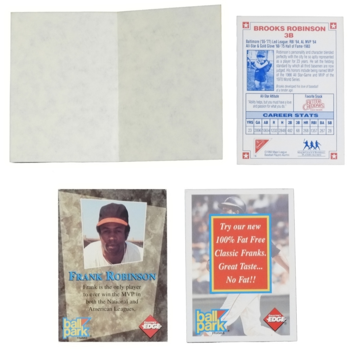 2- Signed Cards: F. Robinson, B. Robinson