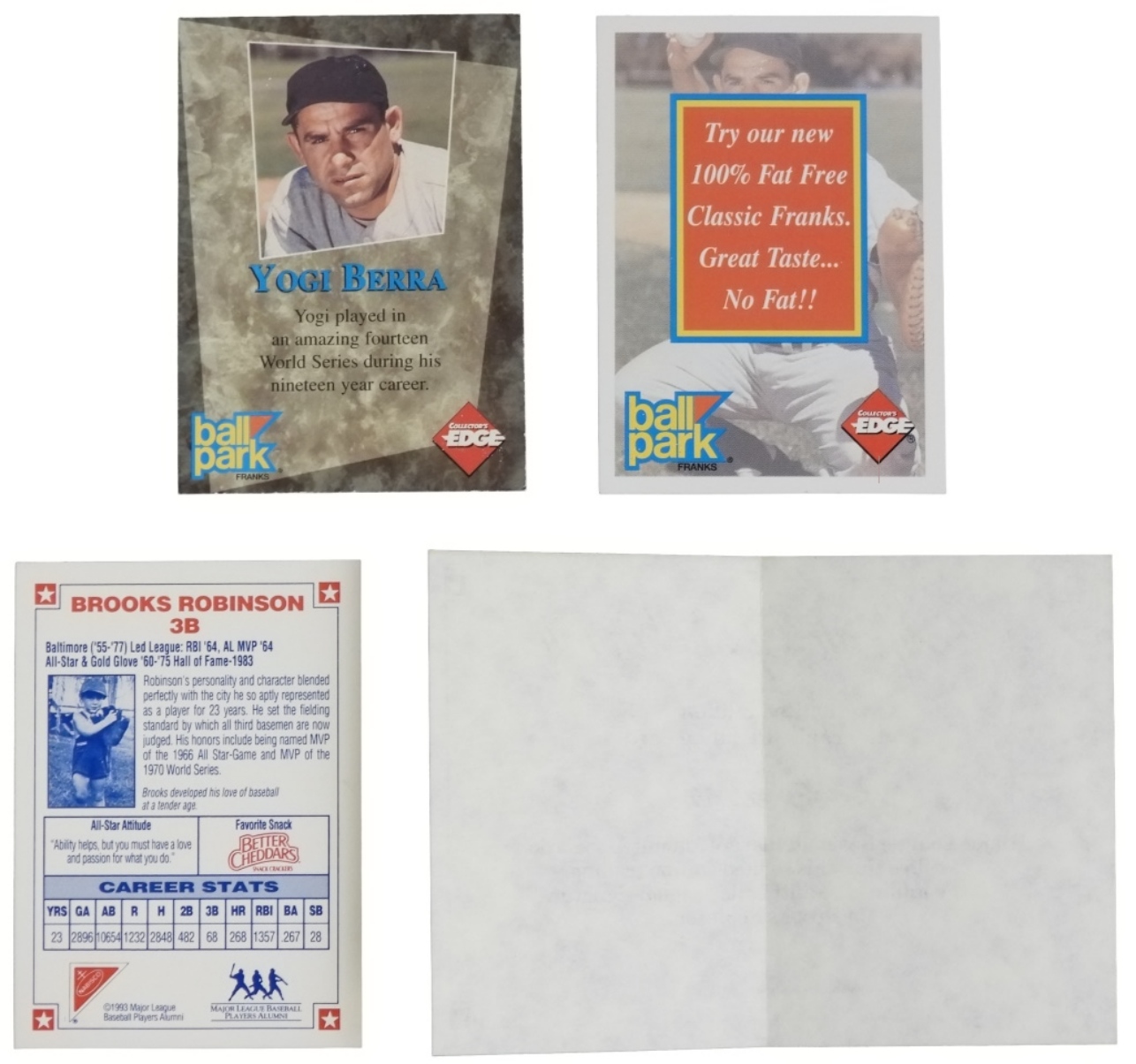 2-Signed Cards: Yogi Berra, B.Robinson