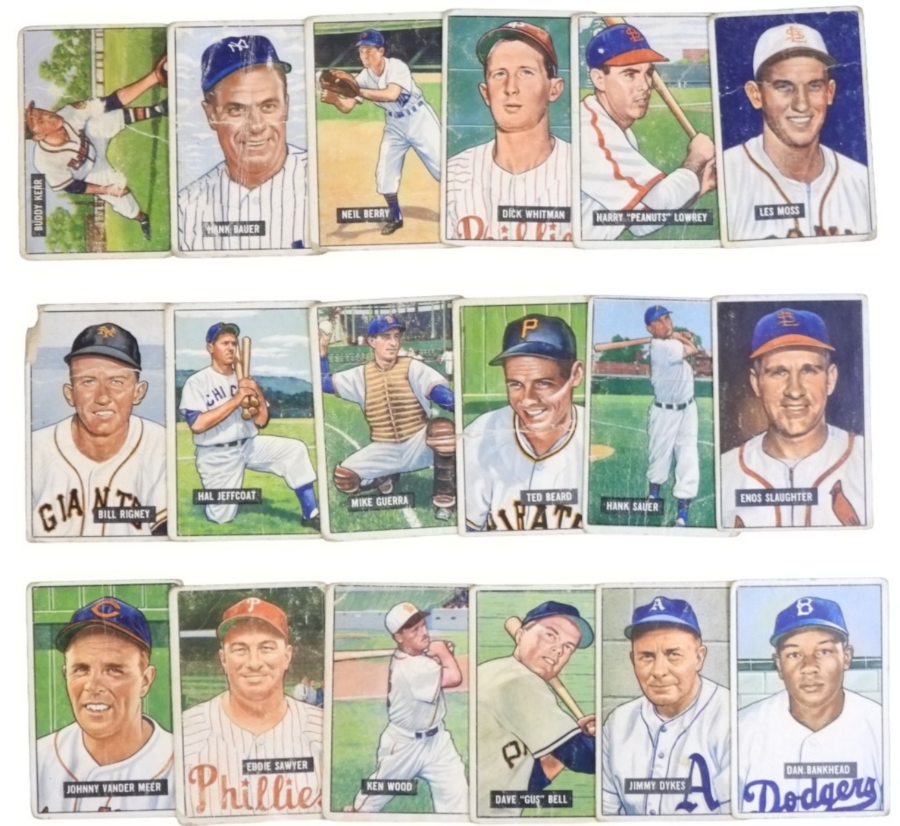 18-1951 Bowman Baseball Cards