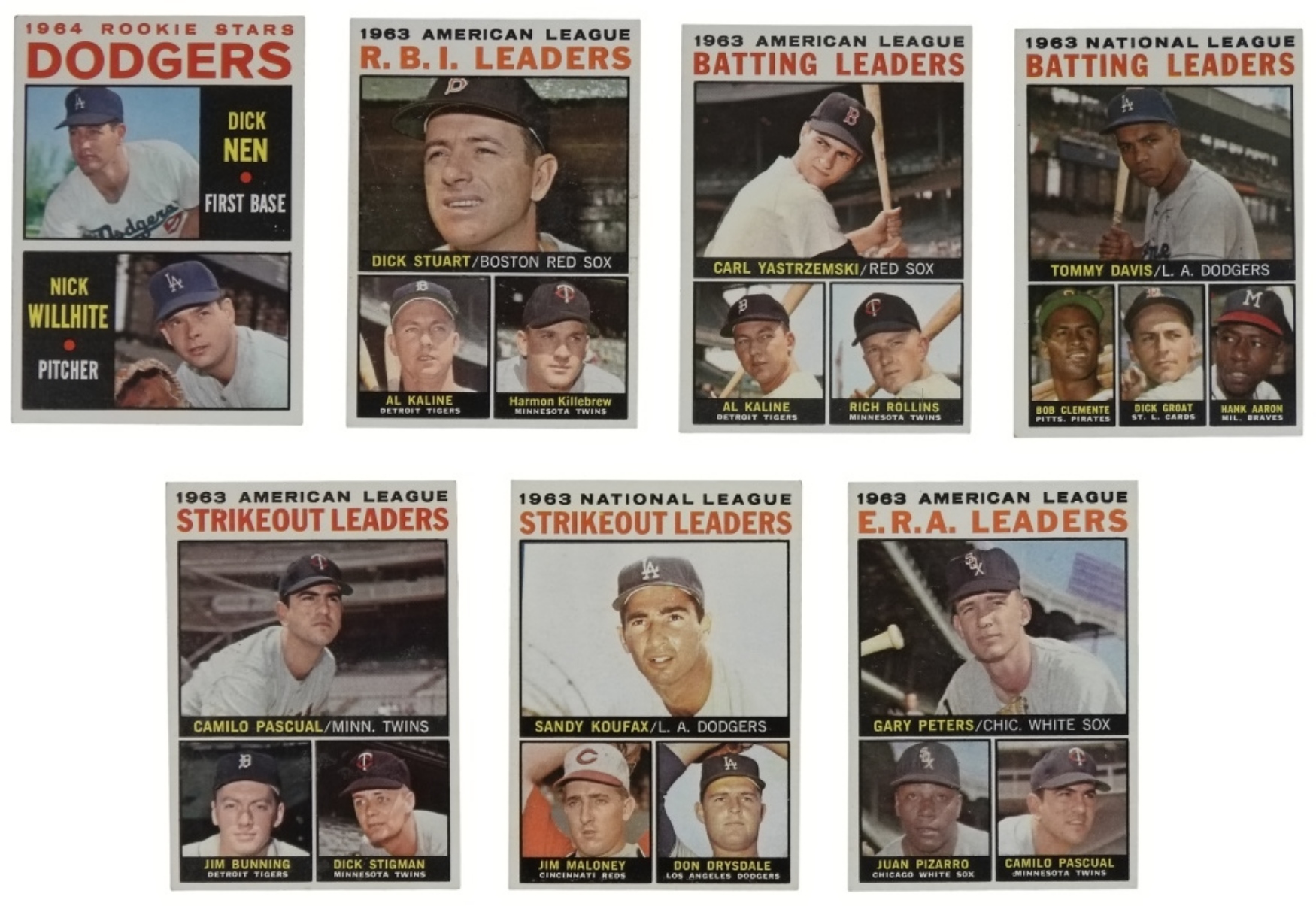 7-1964 Topps Leaders & Rookies
