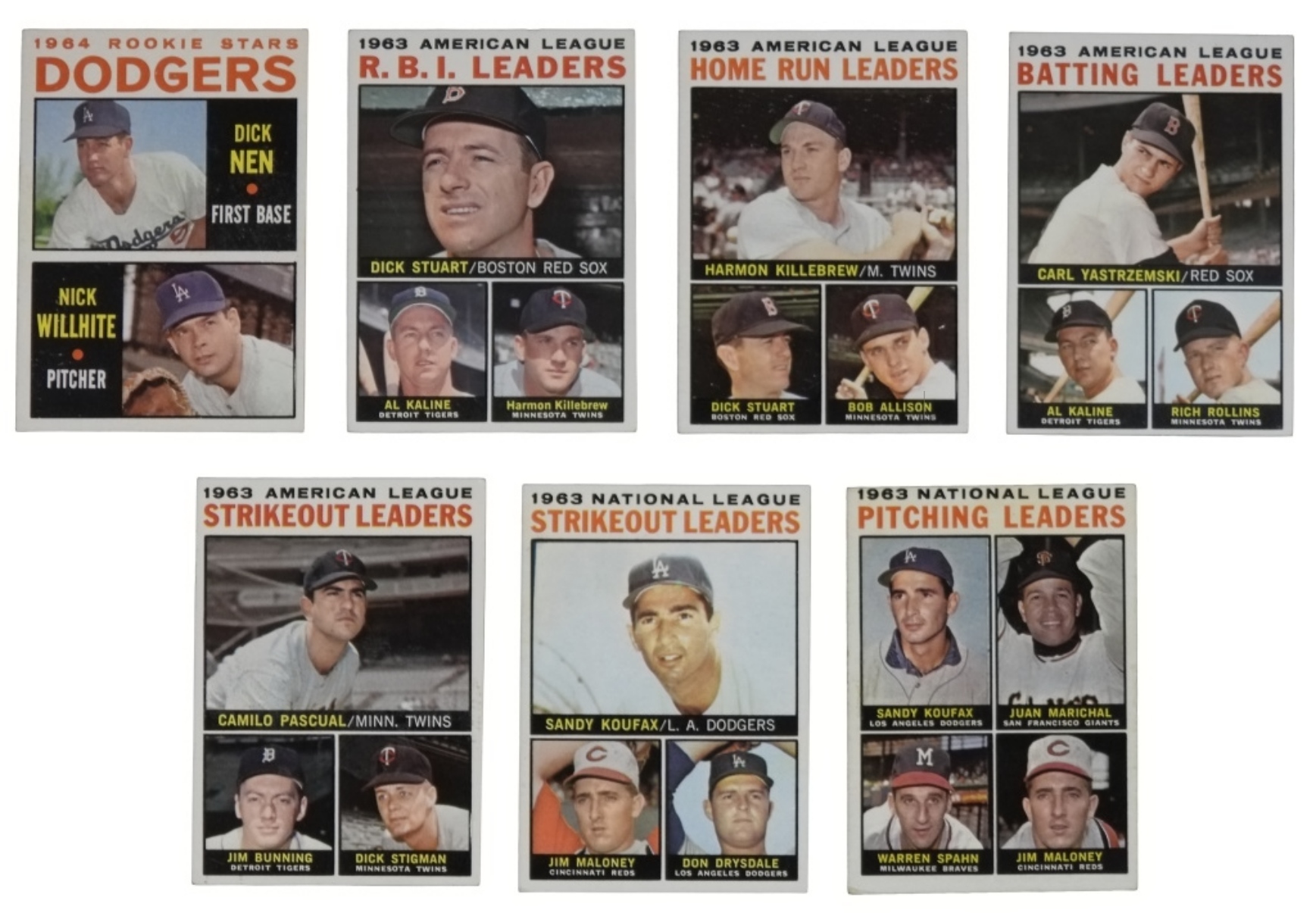 7-1964 Topps Leaders & Rookies