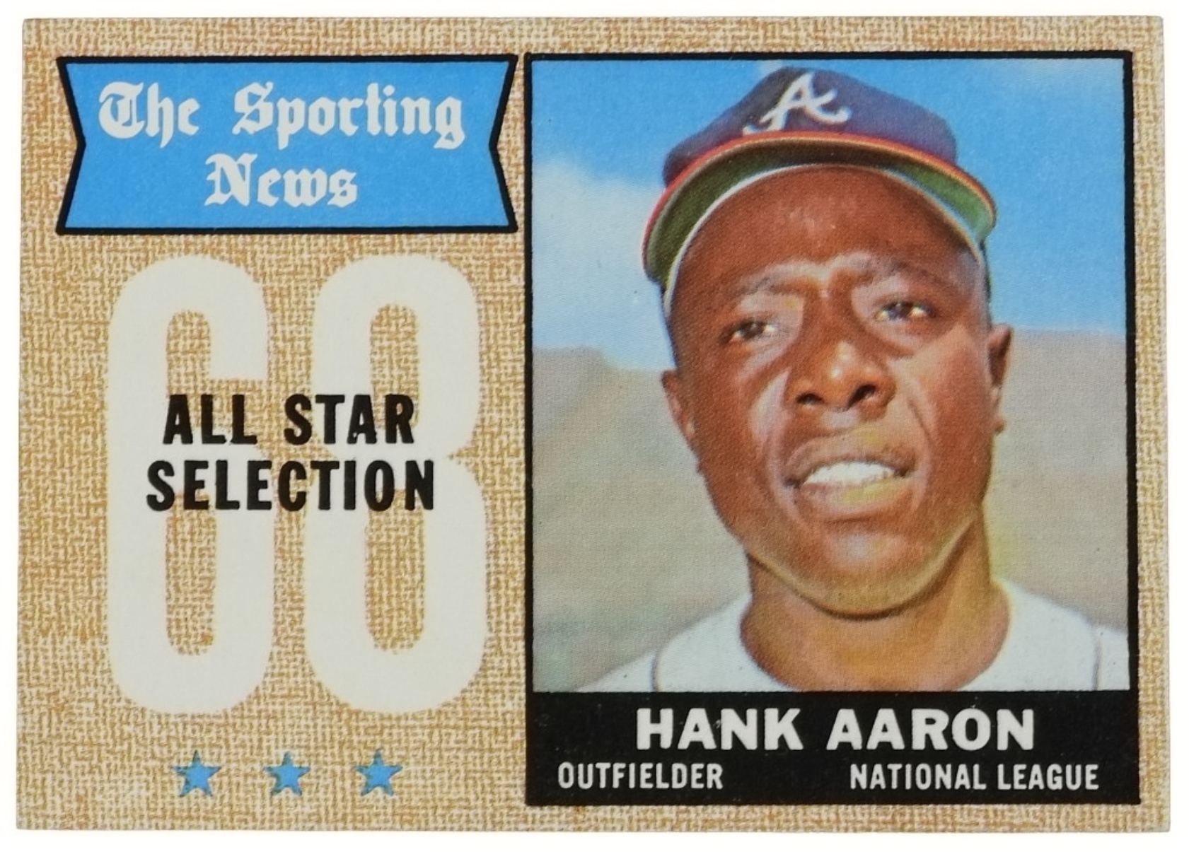 1968 Topps #370 Aaron All-Star