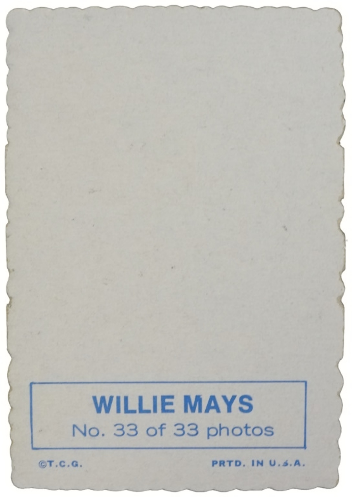 1969 Topps Deckle Edge #33 Willie Mays