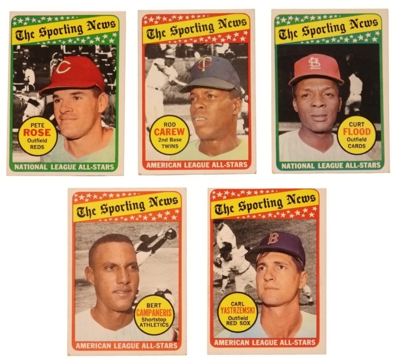 5-1969 Topps All-Stars, Nice Lot