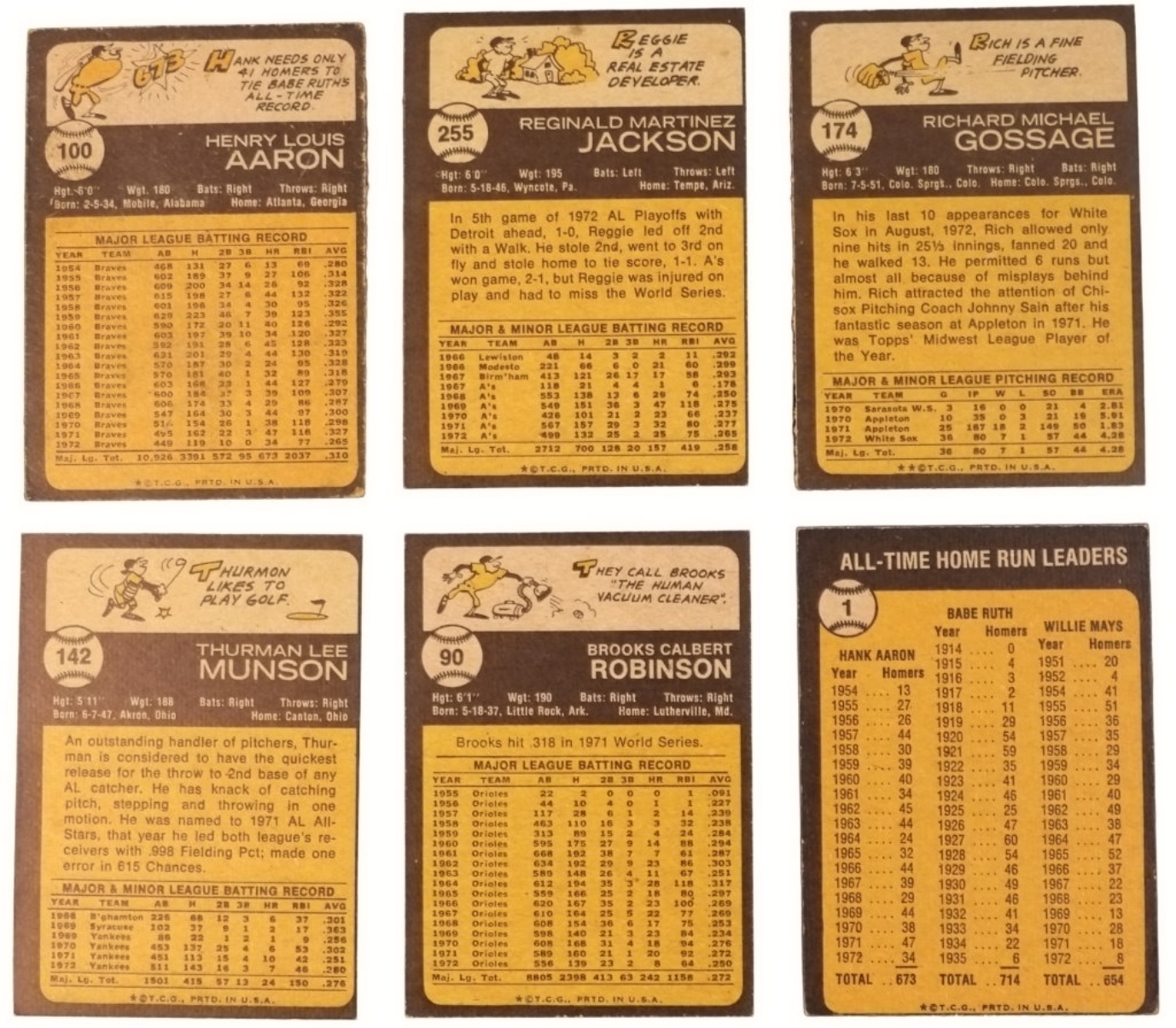 6-1973 Topps Star Card Lot