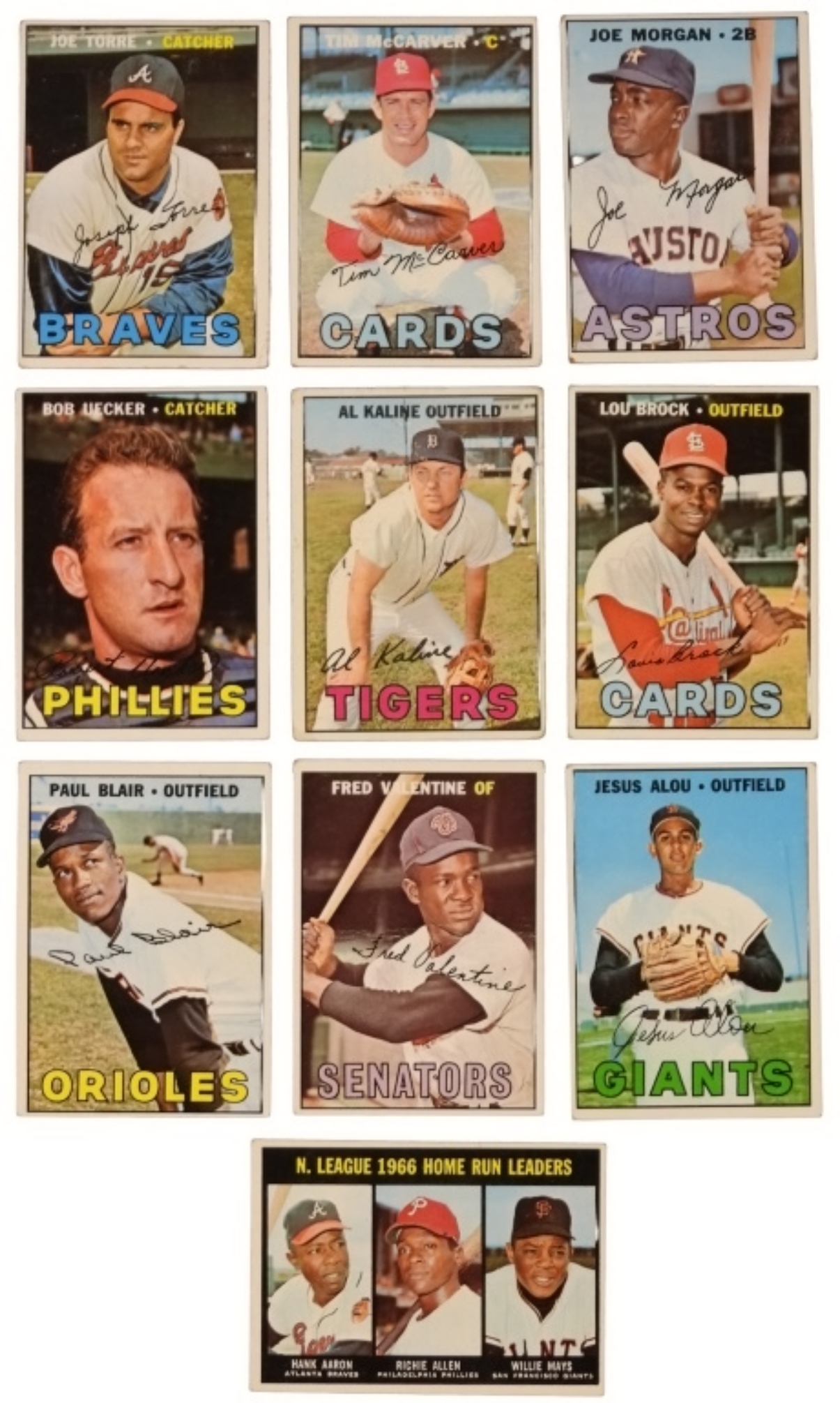10-1967 Topps Baseball Cards