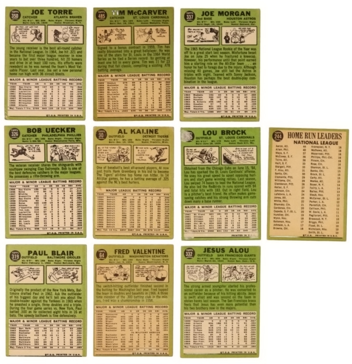 10-1967 Topps Baseball Cards