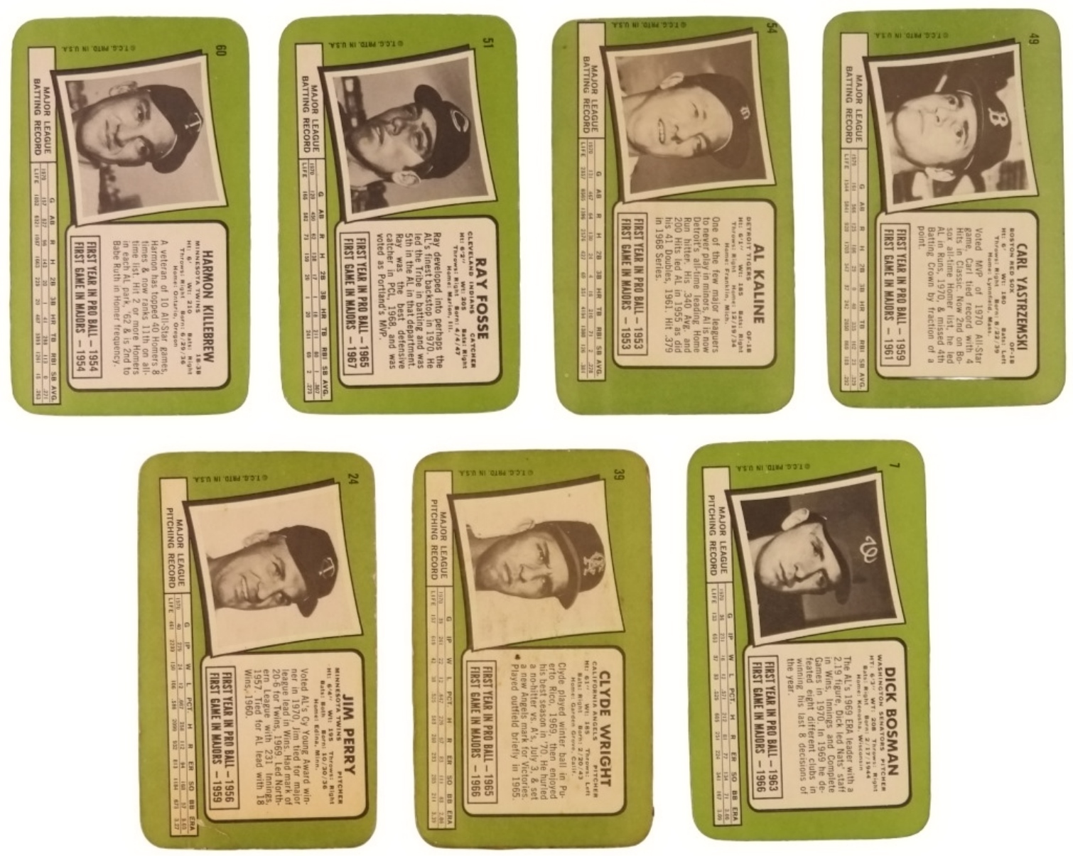 7- 1971 Topps Supers Card Lot