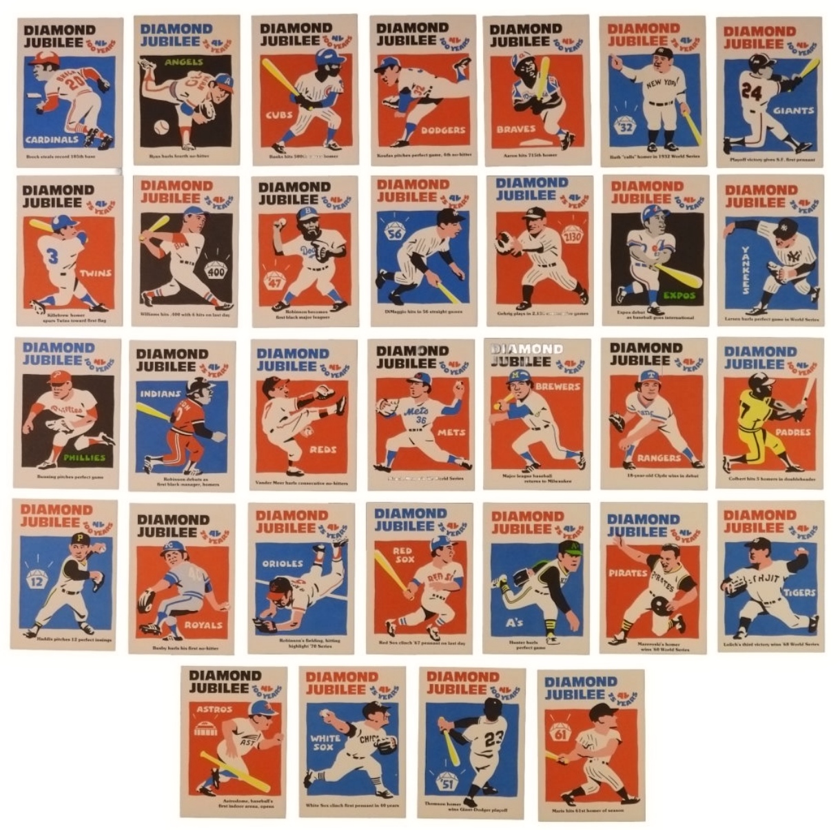 1976 Laughlin Diamond Jubilee 32 Card Set