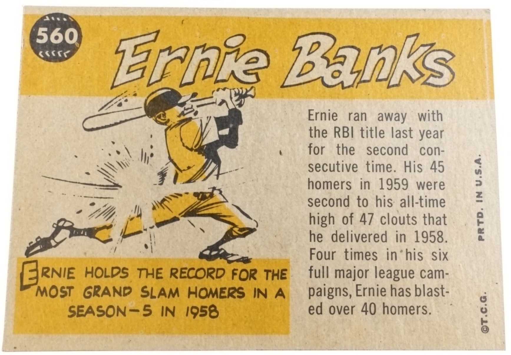 1960 Topps #560 Ernie Banks