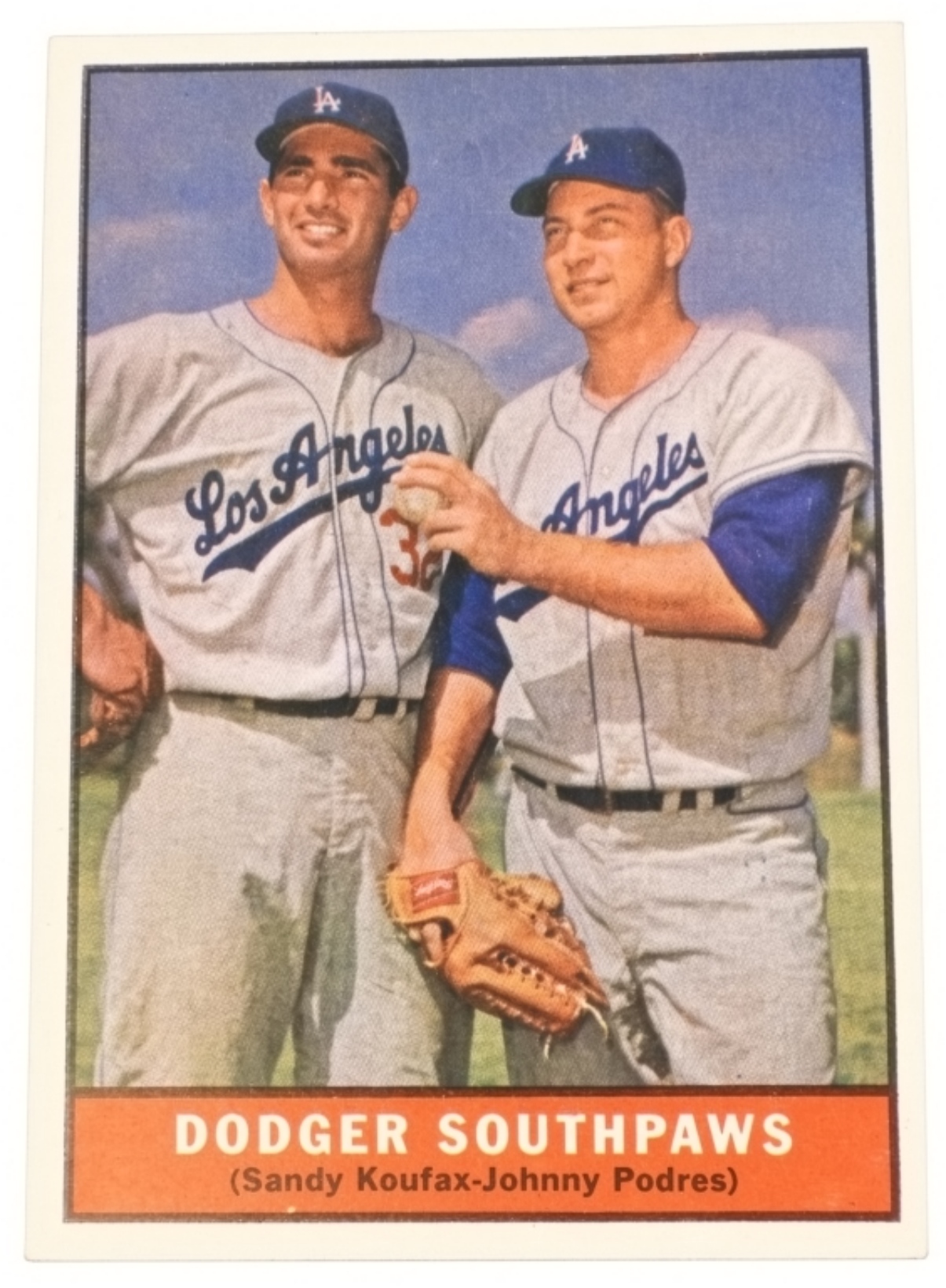 1961 Topps #207 Dodger Southpaws Koufax