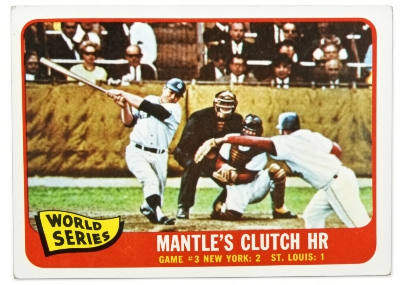 1965 Topps #134 Mantle's Clutch HR