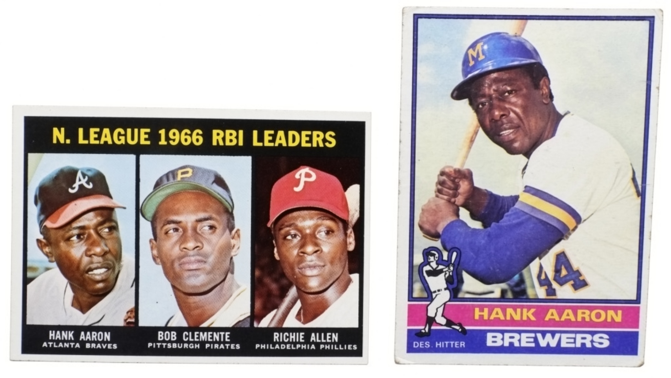2 Star Cards: '76T Aaron & '67T RBI