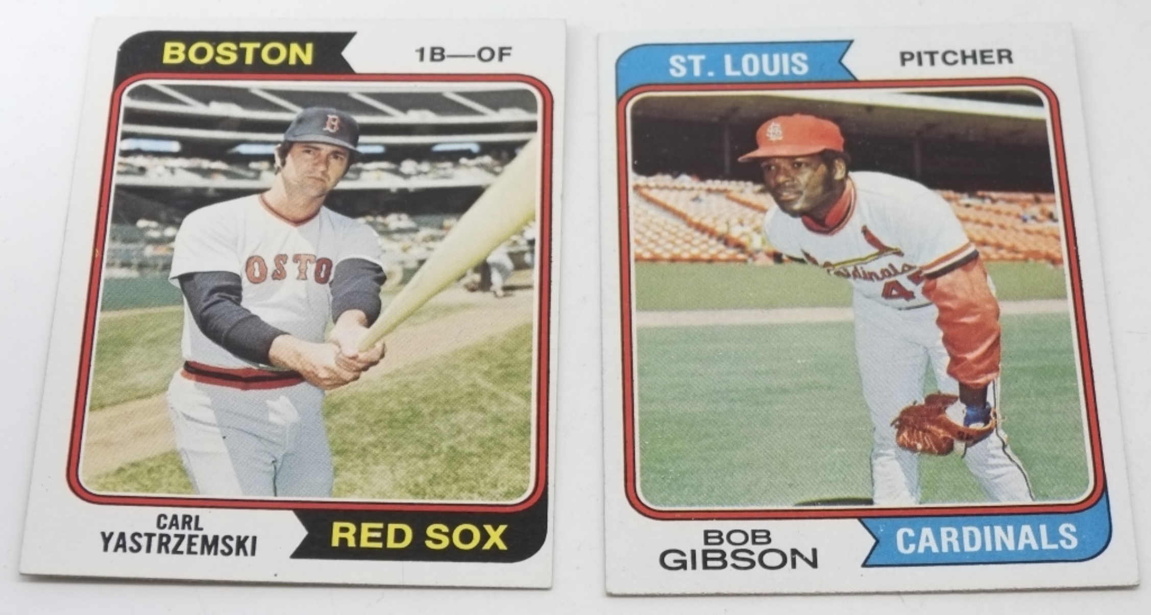 1974 Topps Yastrzemski & Gibson Lot