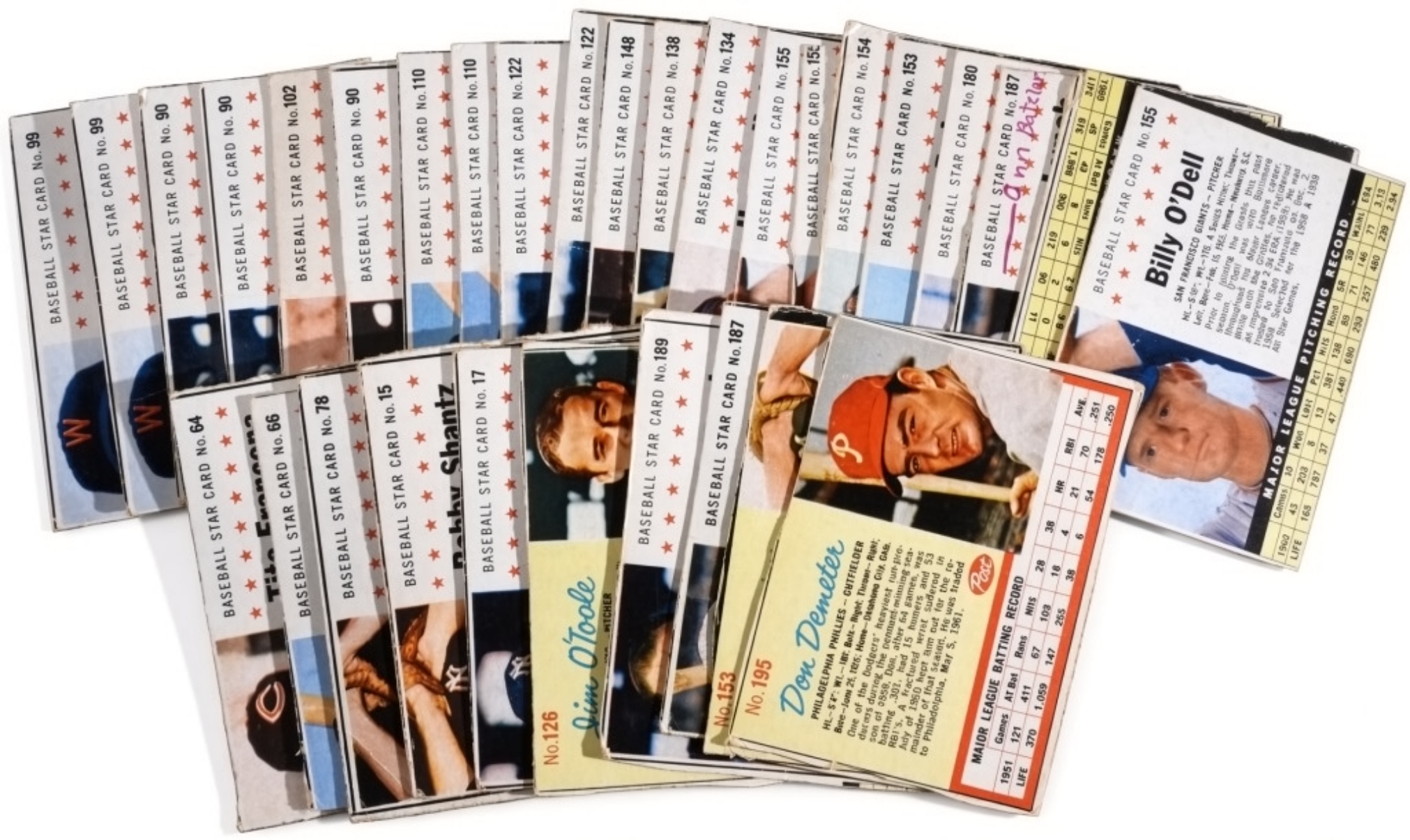 (31) 1960s Post Baseball Cards (Hand Cut)