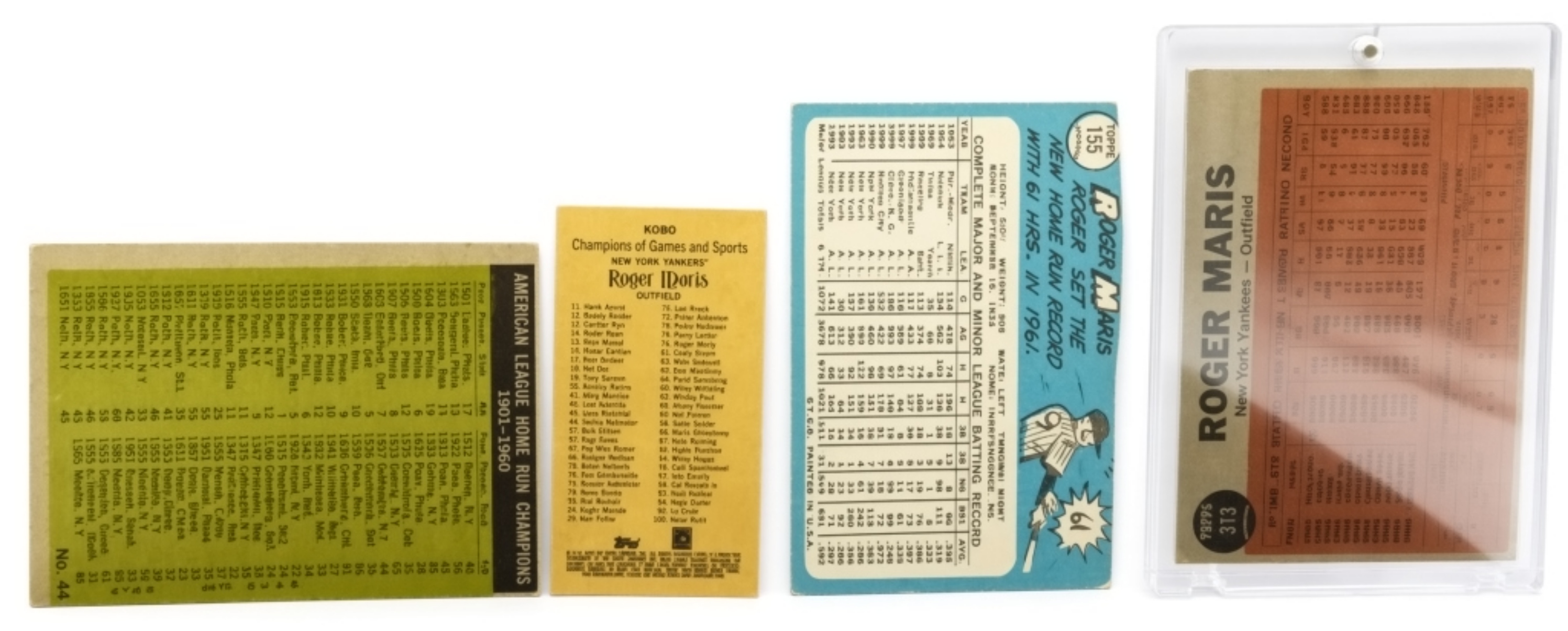 Vintage Baseball Cards: Maris & Mantle