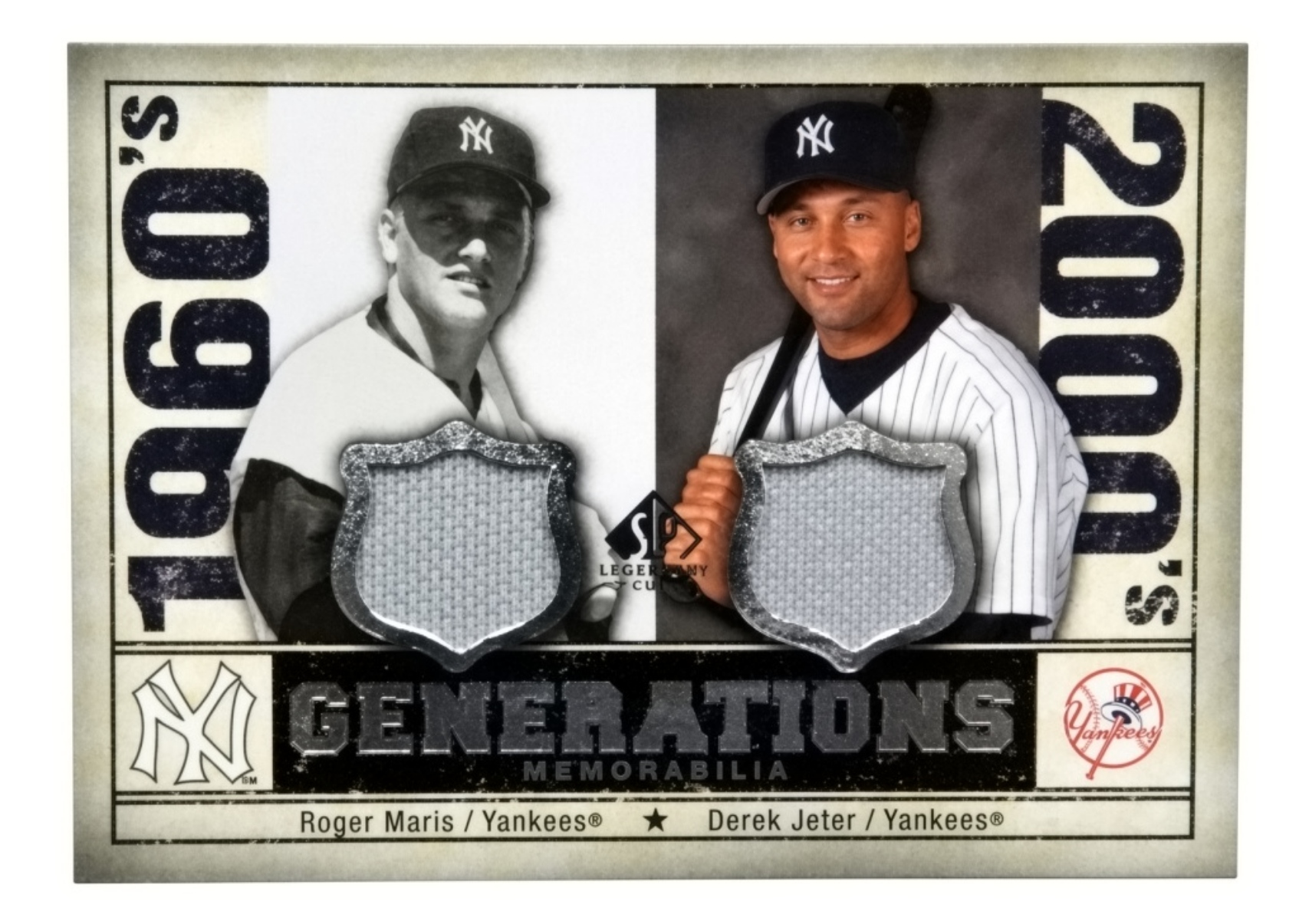 2008 Roger Maris Derek Jeter Game-Used Dual Card