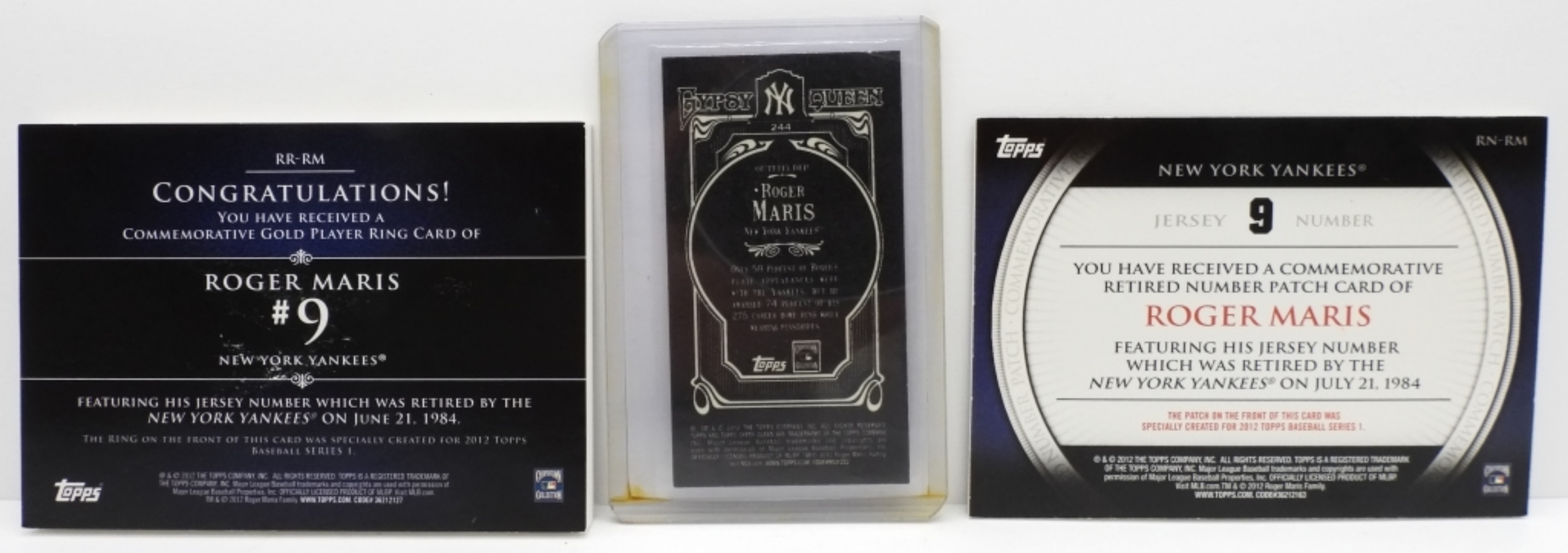 2012 Topps Retired RINGS Maris plus (2)