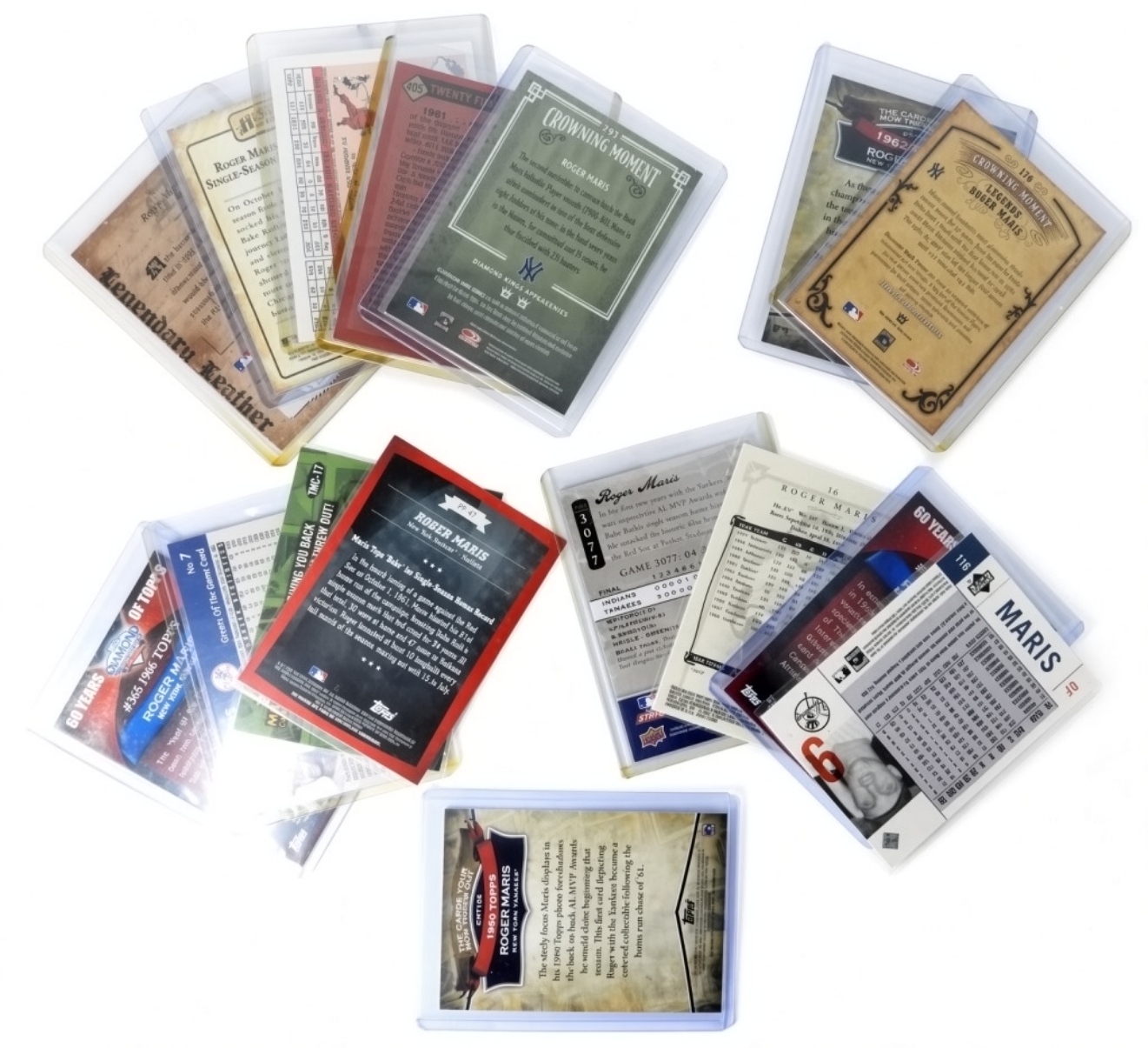 (16) Roger Maris Yankees Card Lot