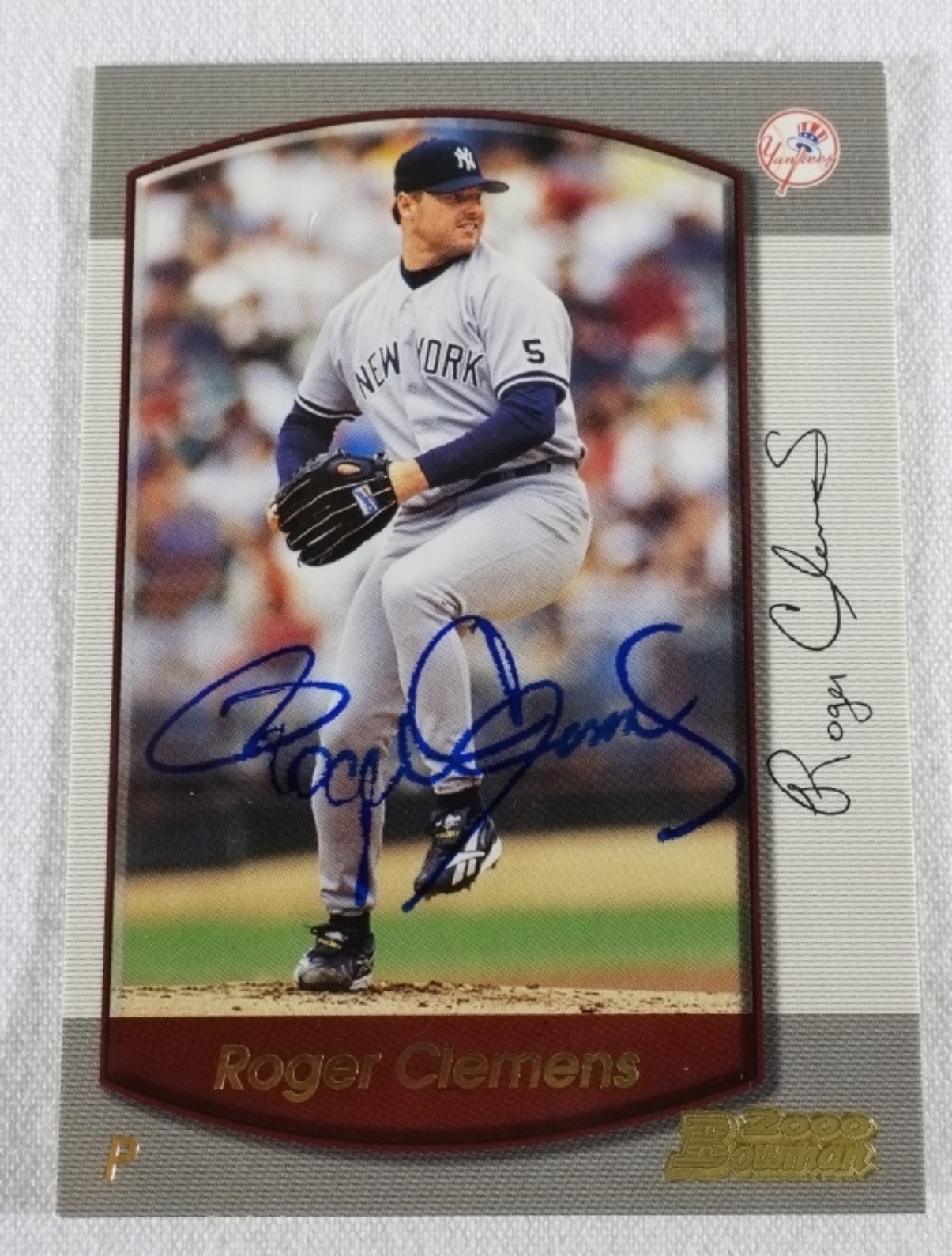 Bowman Autographed Roger Clemens Card