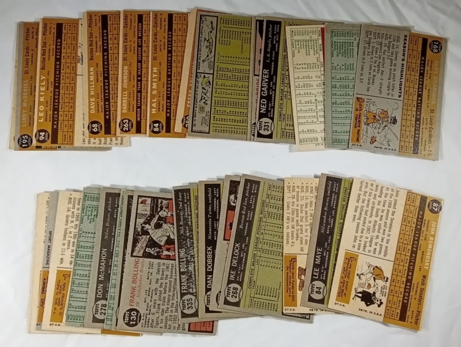 50s/60s Topps Baseball Card Lot, 32 Cards