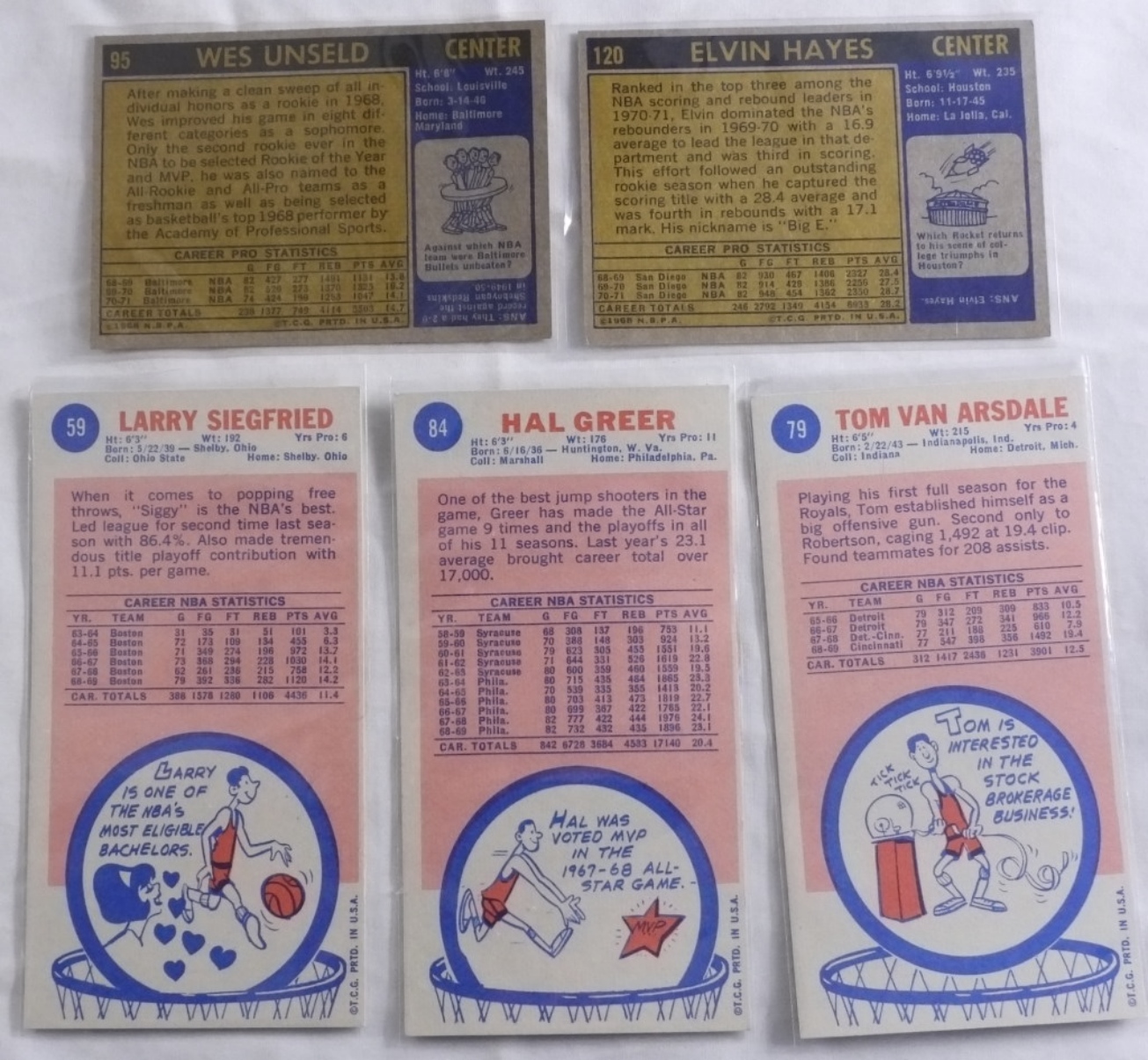 (5) TOPPS Basketball Cards