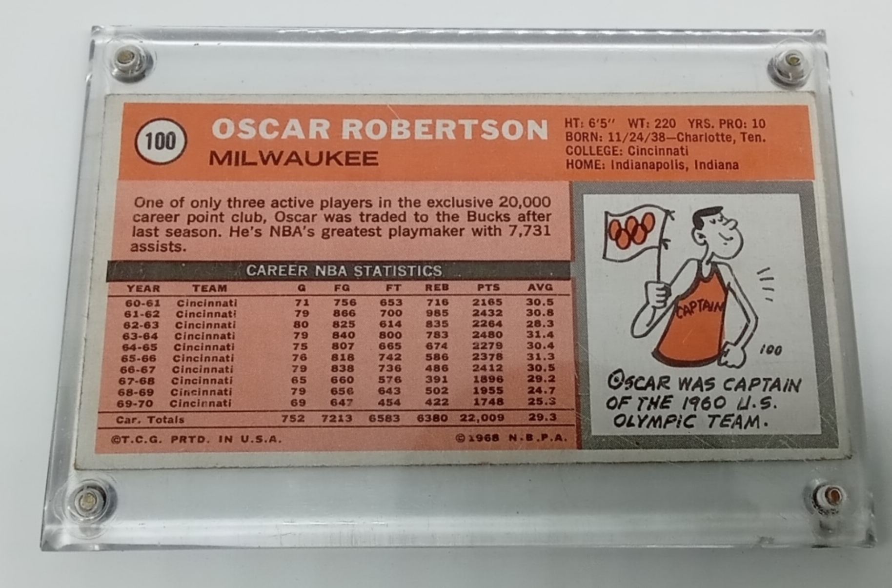 1970-71 Topps Oscar Robertson #100 Basketball