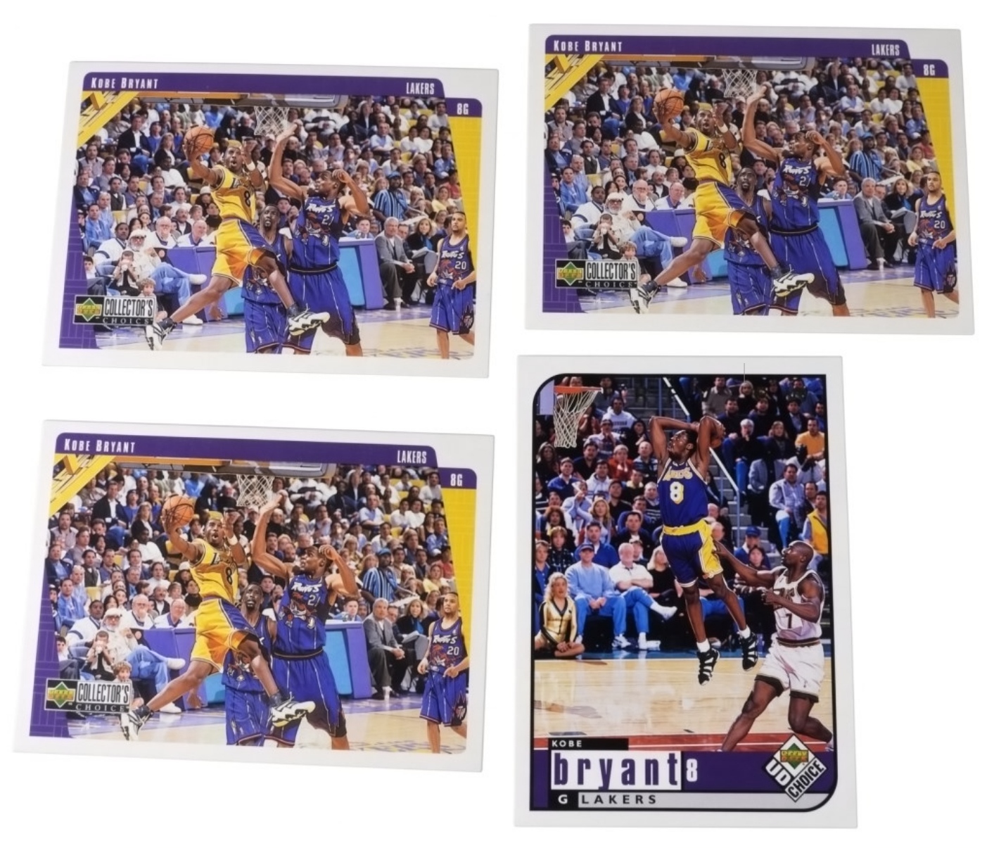 Kobe Bryant Upper Deck Trading Cards Lot (4 cards)