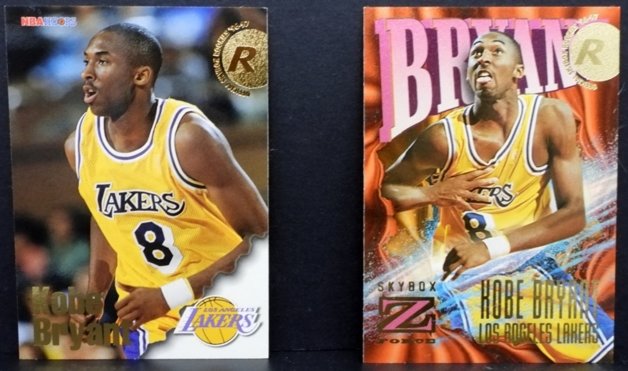 2) 1996-97 Kobe Bryant Rookie Cards