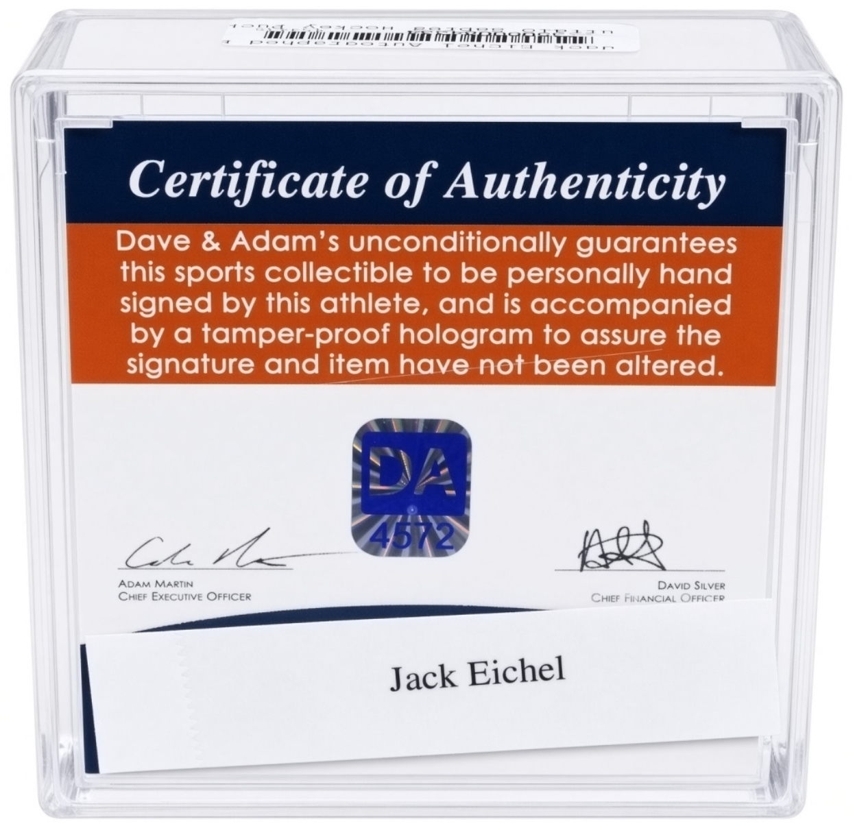Jack Eichel Autographed Hockey Puck
